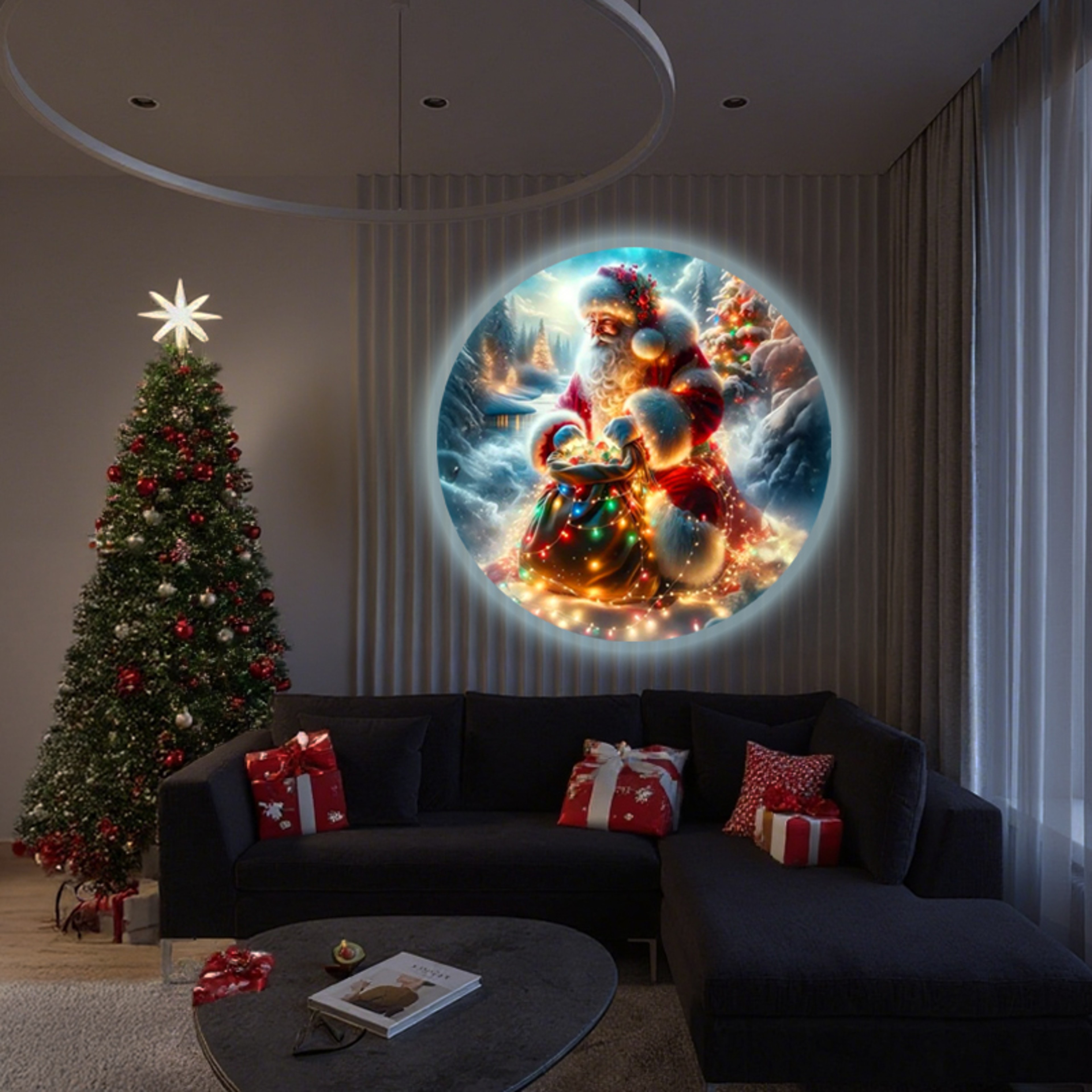 USB Christmas Projection Light For Home Decor Christmas Deer Santa Claus Snowman Projector 0