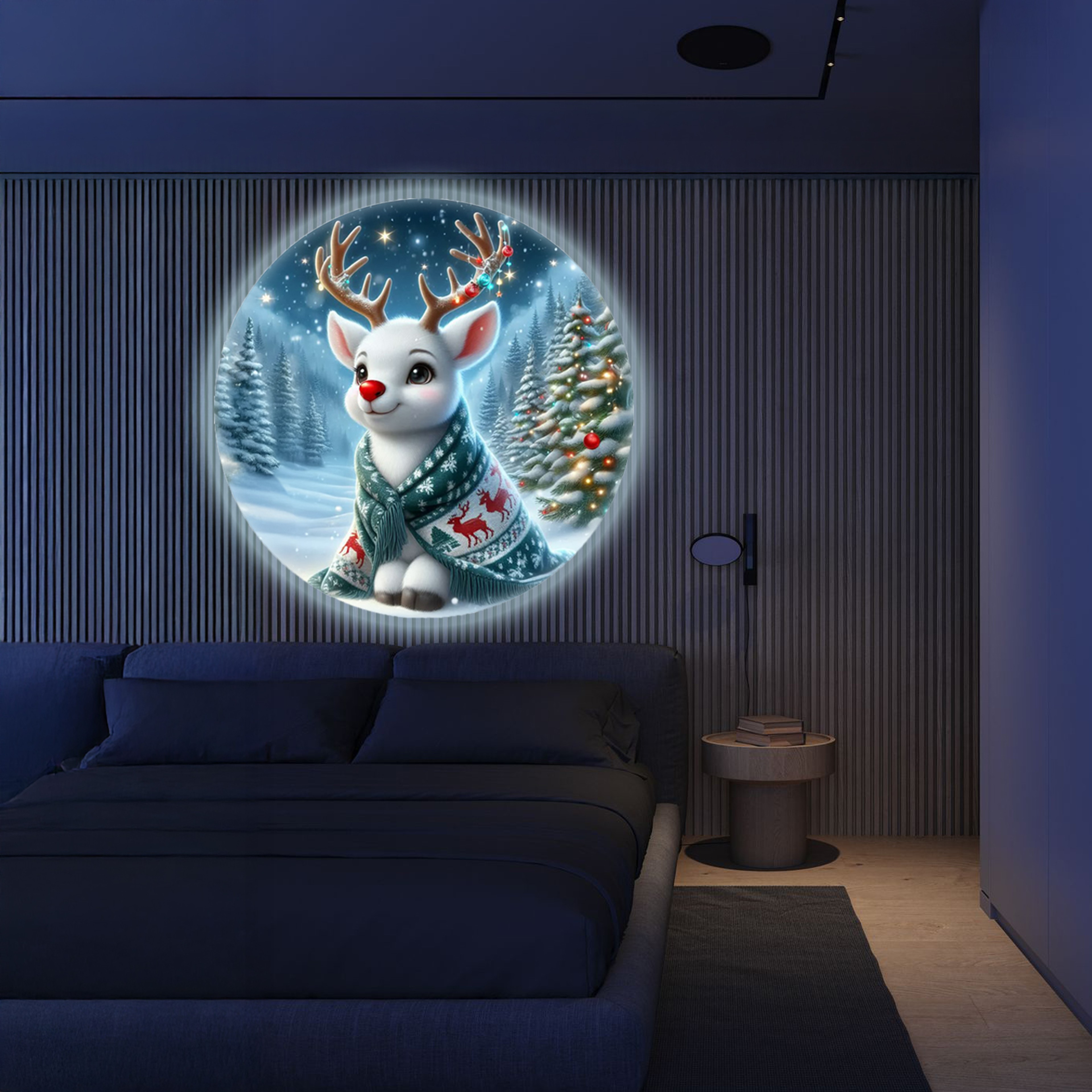USB Christmas Projection Light For Home Decor Christmas Deer Santa Claus Snowman Projector 1