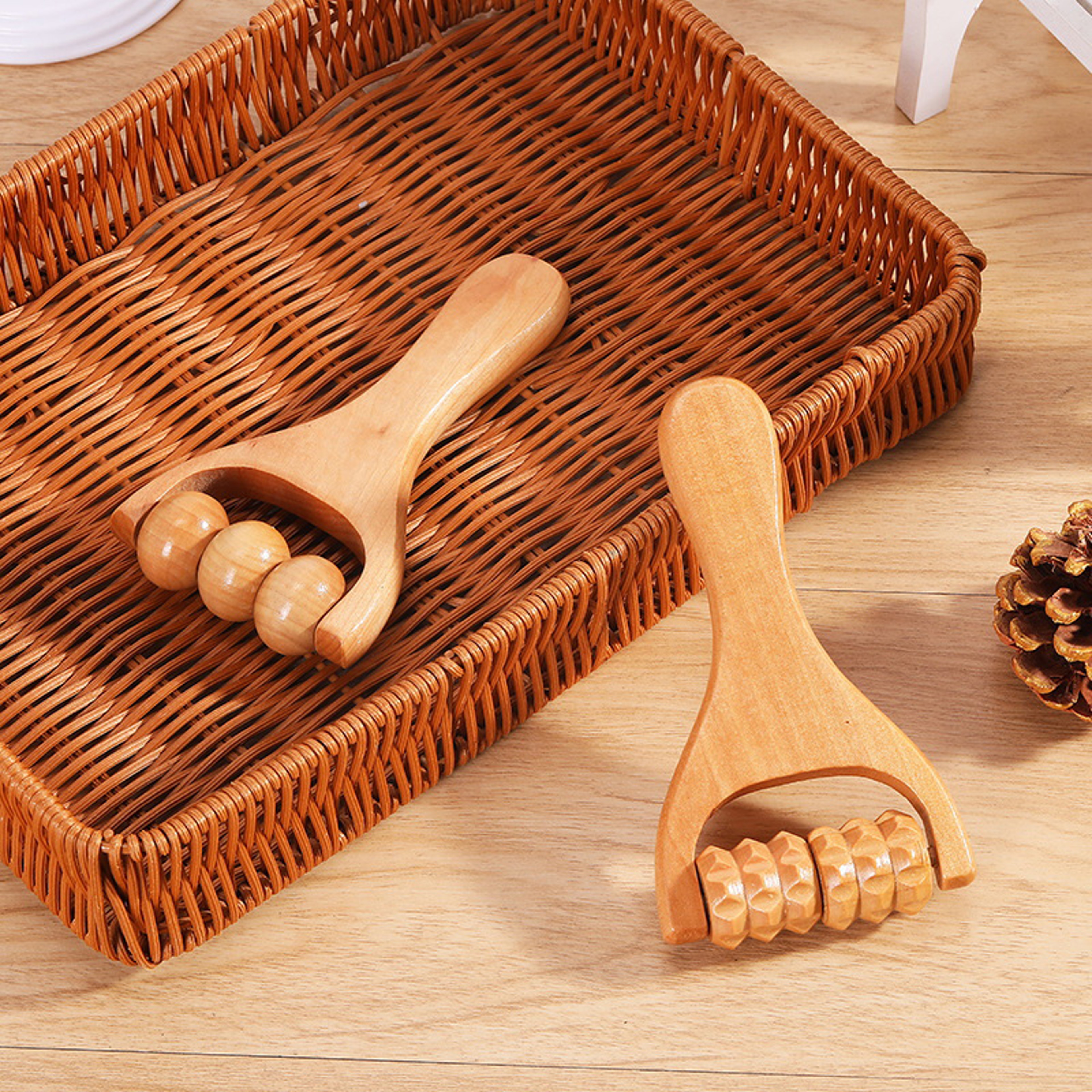 Universal Hand Massager Wooden Roller Massager Neck Shoulder And Leg Foot Massager Massage Tool 0