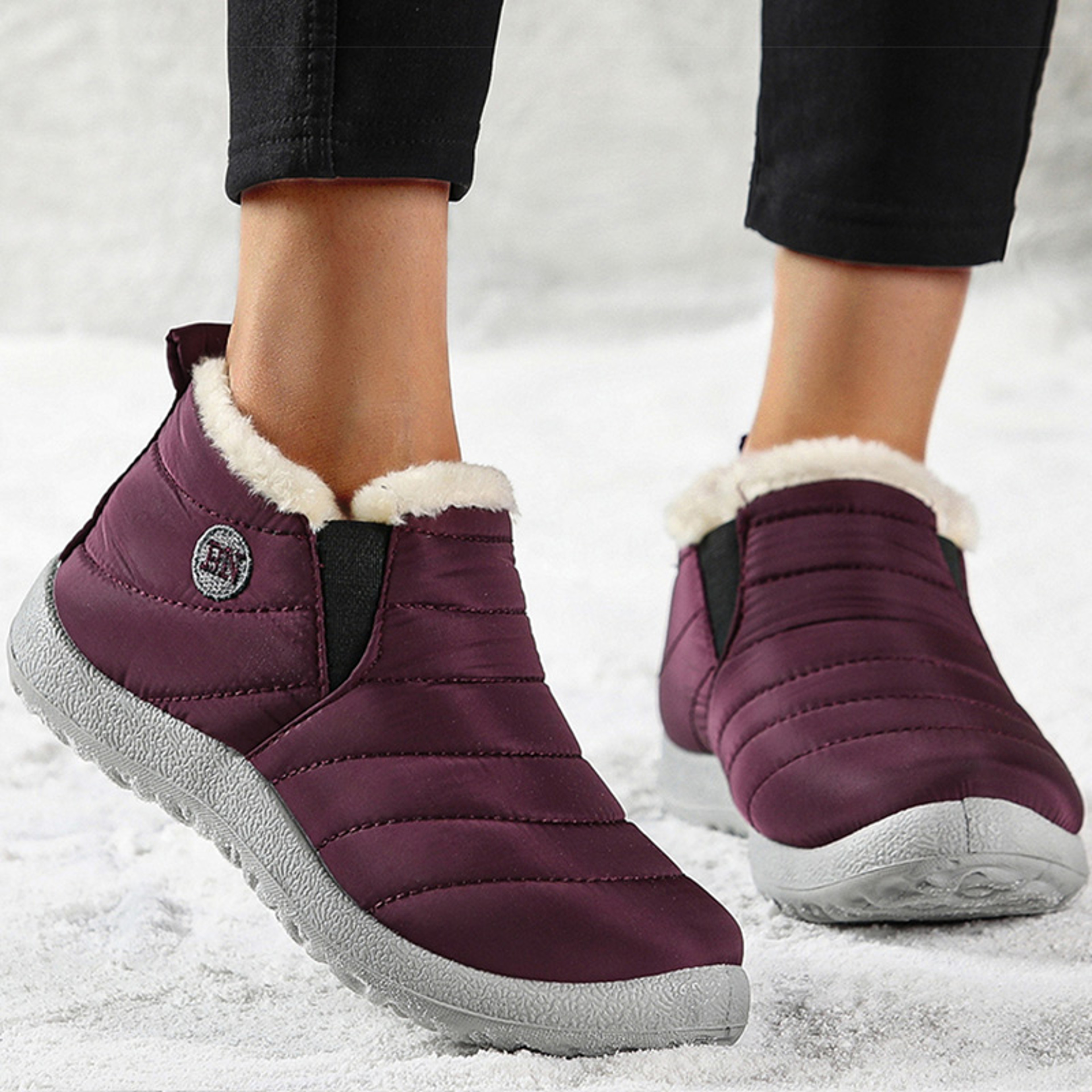 Winter Boots Fur Shoes Women Women Boots Waterproof Slip On Ankle Boots Snow Botas Mujer Short Boot 2