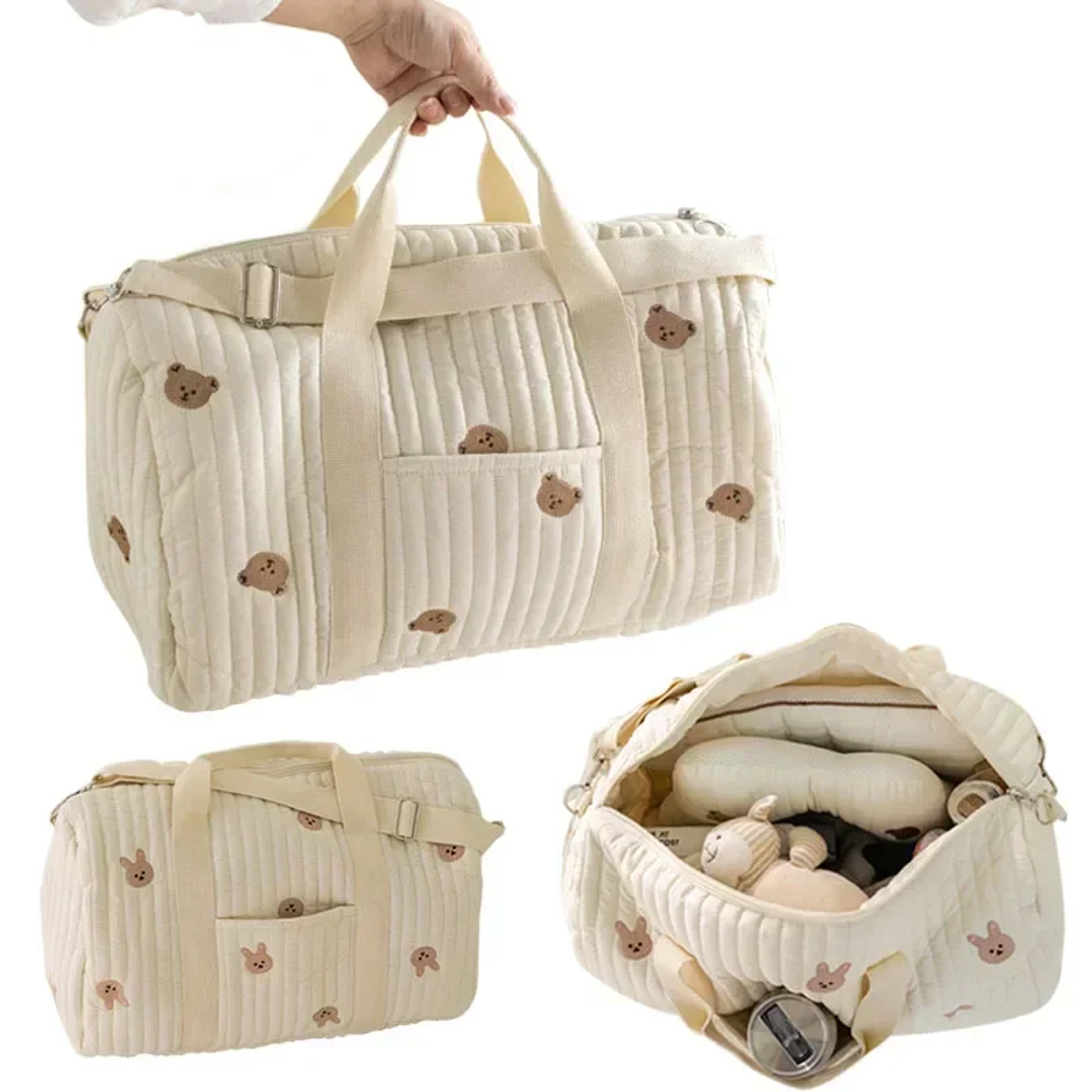 Baby Diaper Bag Mommy Bag Bear Maternity Pack Stroller Nappy Organizer Portable Luggage Tote Bags 3