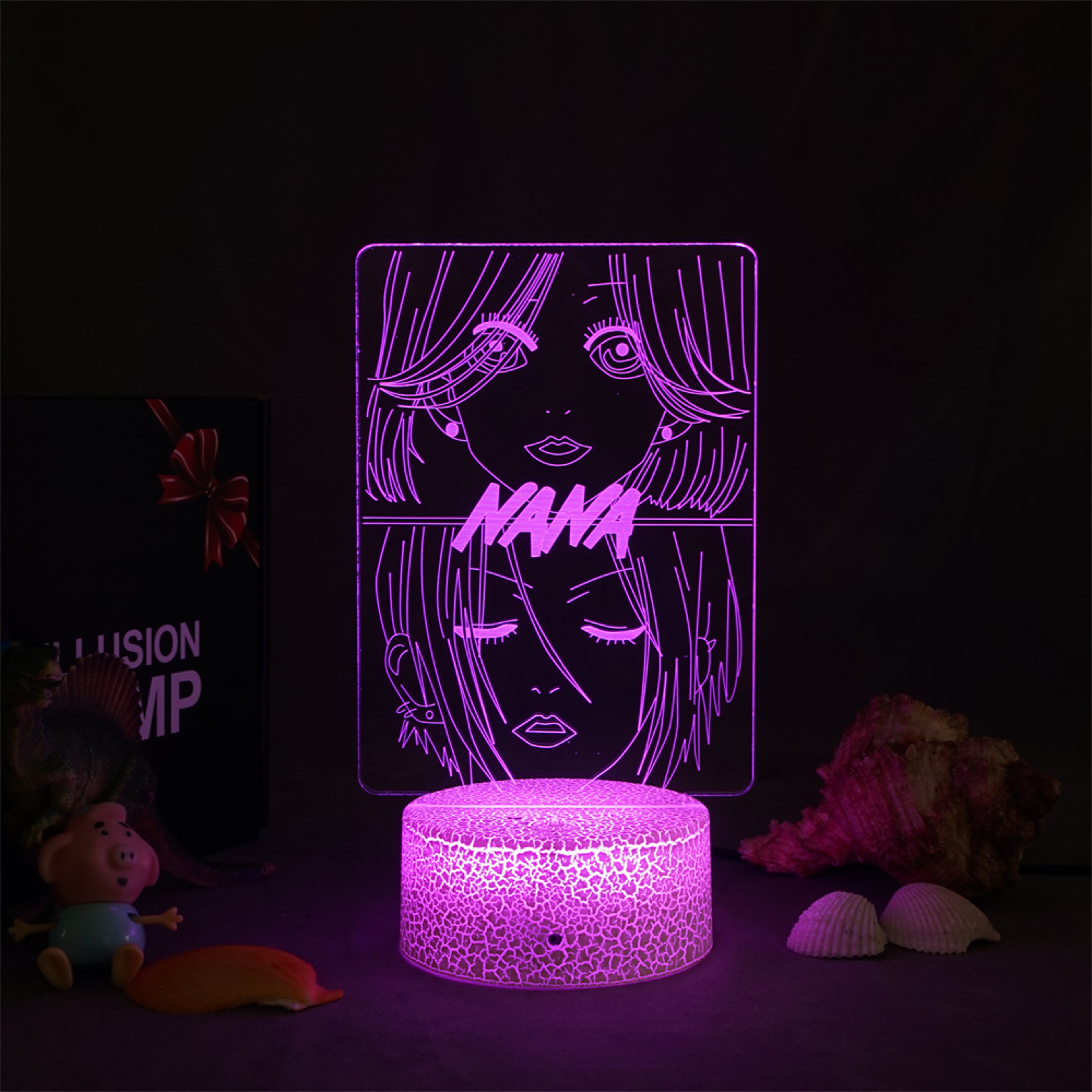 Newest 3D Light Anime Nana Children Bedroom Night Light LED Manga Lamp Room Decor Gift For Kids 0