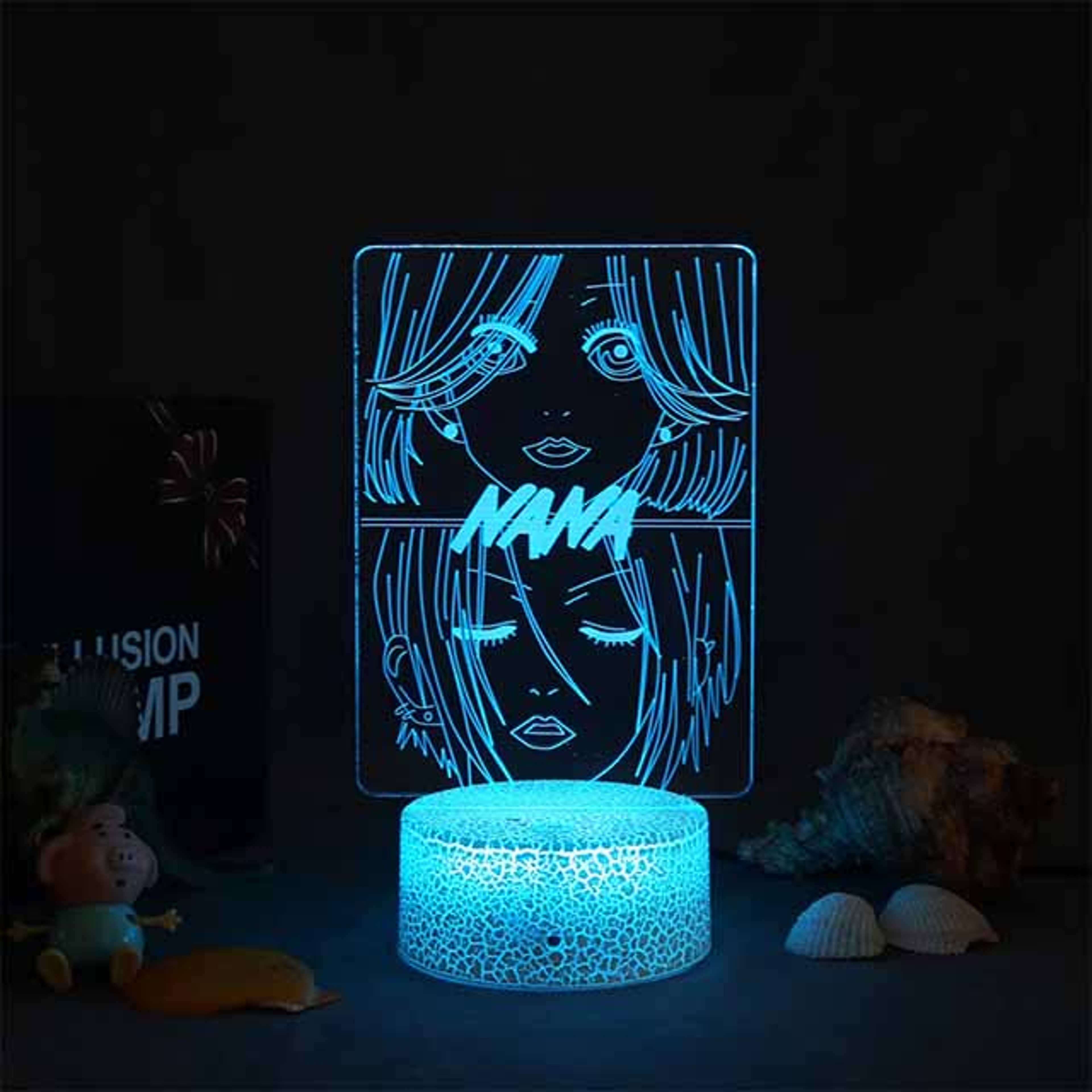 Newest 3D Light Anime Nana Children Bedroom Night Light LED Manga Lamp Room Decor Gift For Kids 7