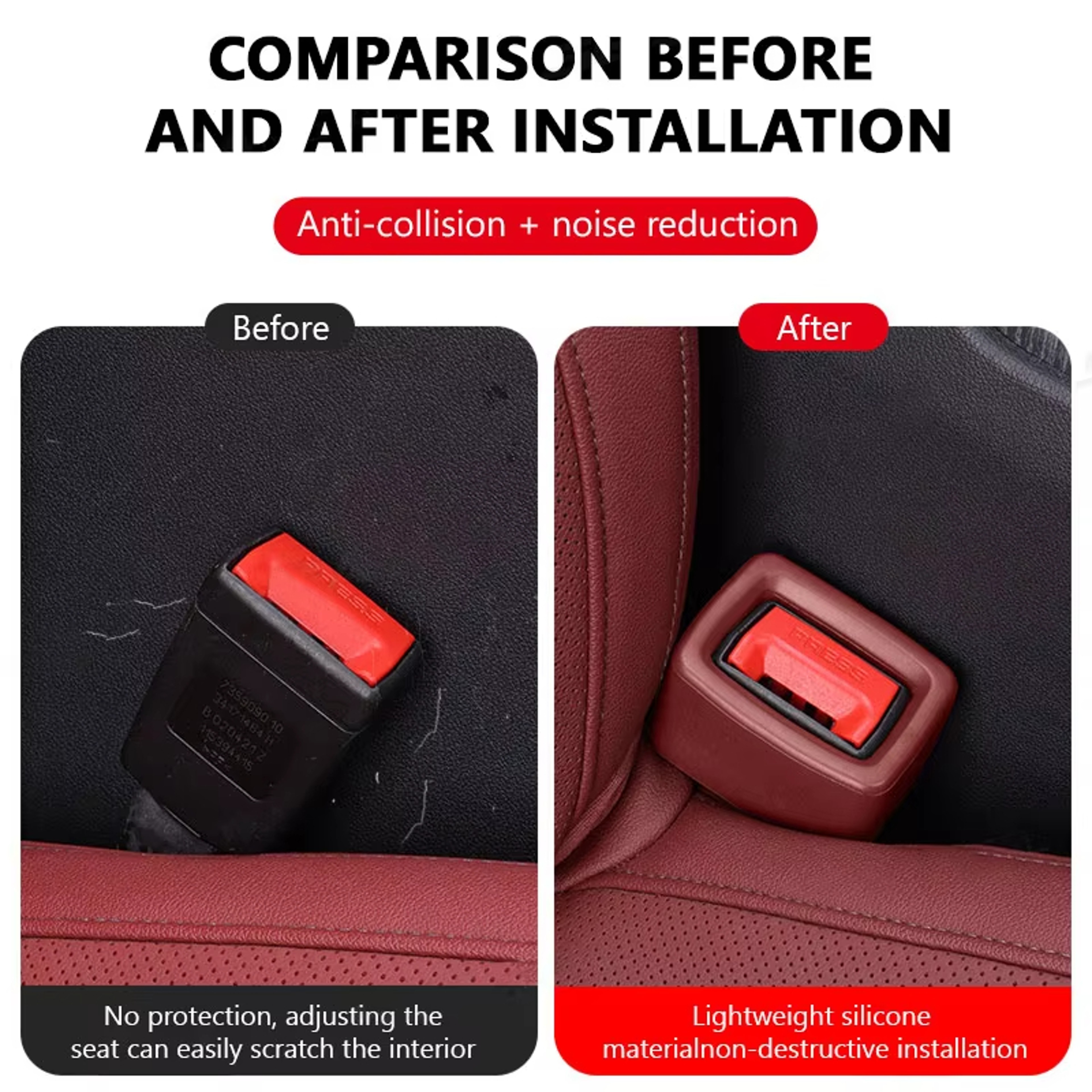 Anti Scratch Seatbelt Button Protector New Car Seat Belt Buckle Cover Seat Belt Protection Car Inte 3