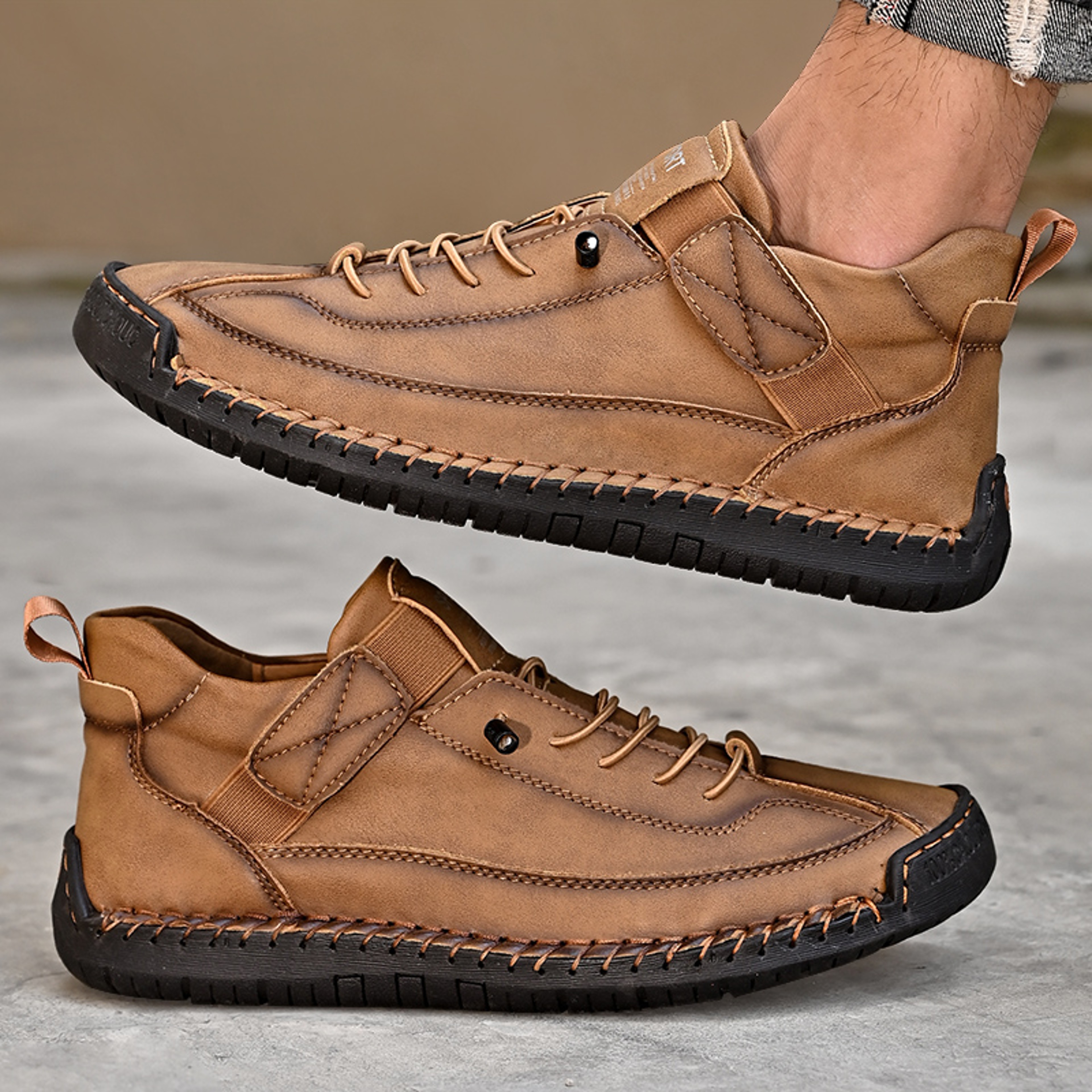 Casual Slip On Loafers Handmade Leather Men Shoes Fashion Moccasins Breathable Leather Shoes Men Fl 3