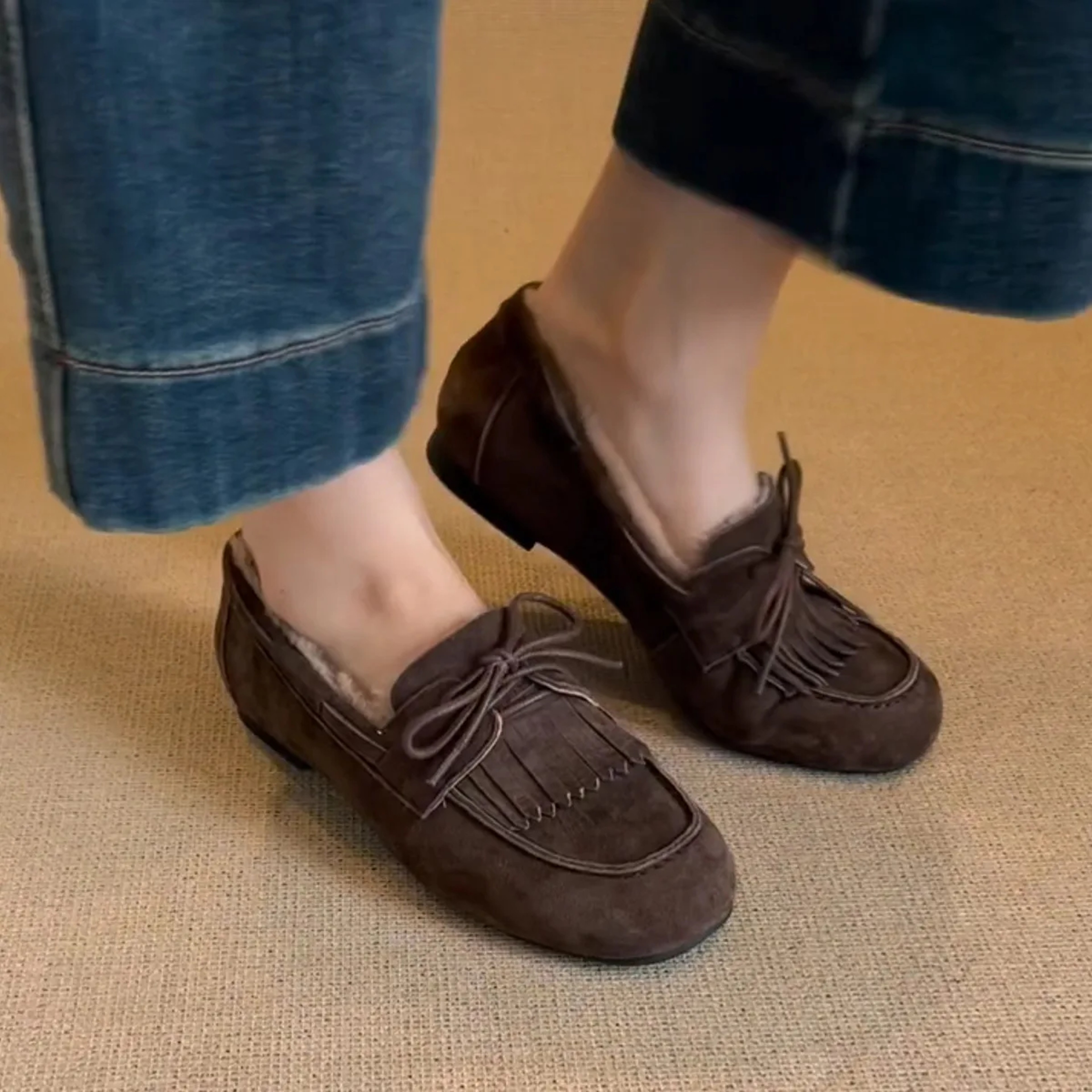 Suede Loafers Shoes Winter Fashion Designer Boots Cozy Casual Flats For Women Trendy Warm Sneakers  2