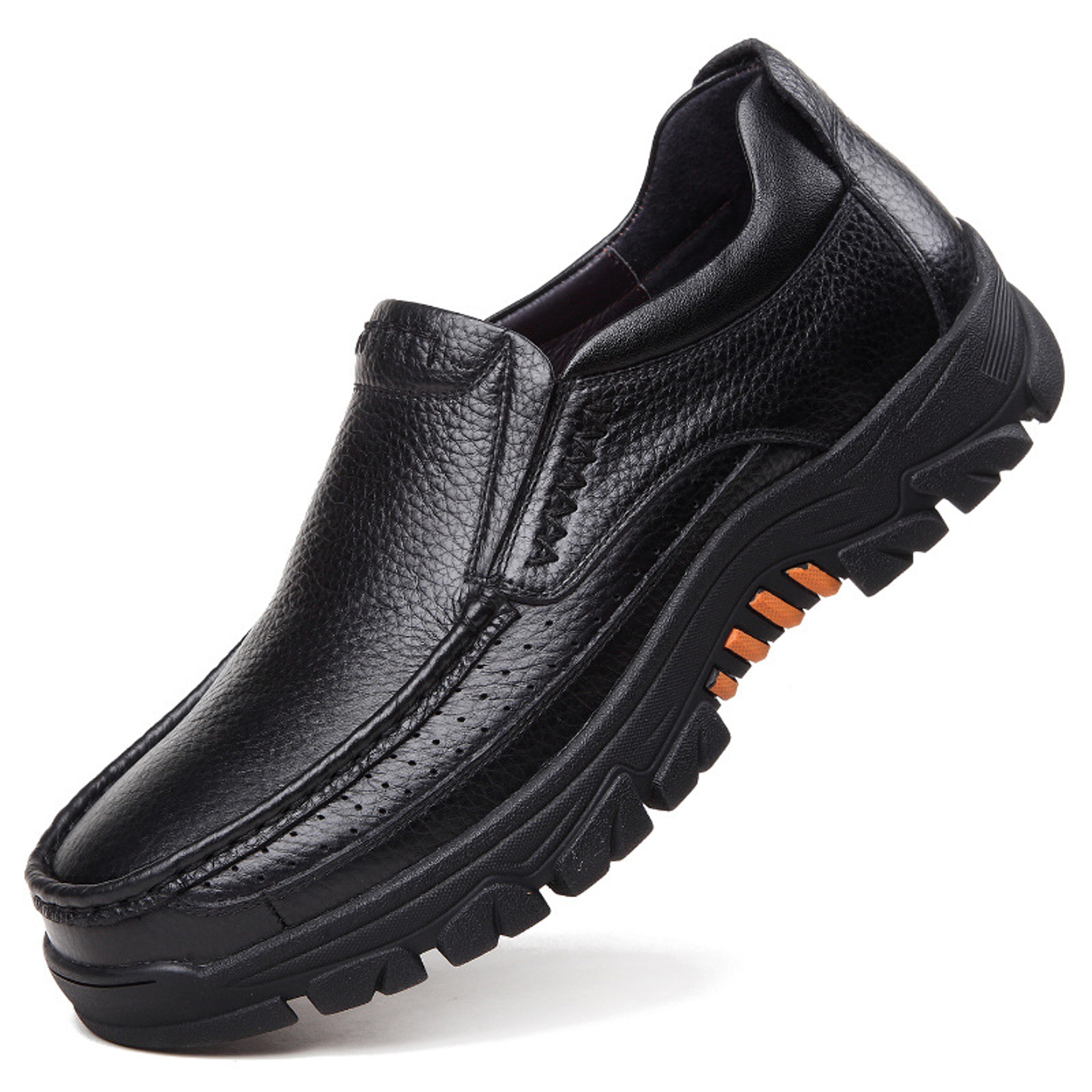 Soft Cowhide Mens Casual Shoes Genuine Leather Shoes Men Loafers Slipon Thick Sole Brand Male Footw 5