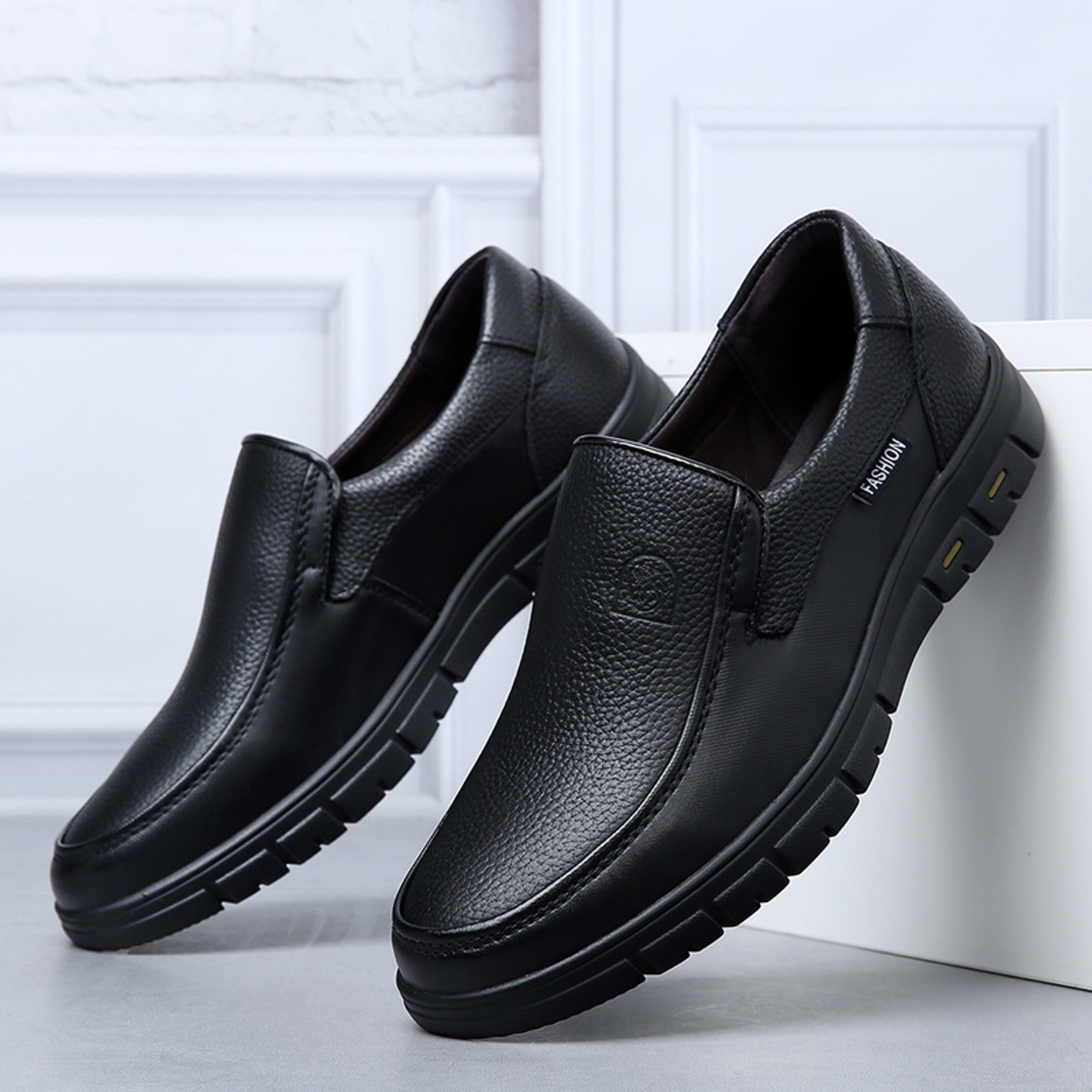 Genuine Leather Handmade Shoes Casual Mens Walking Shoes Outdoor Loafers Breathable Sneakers 6