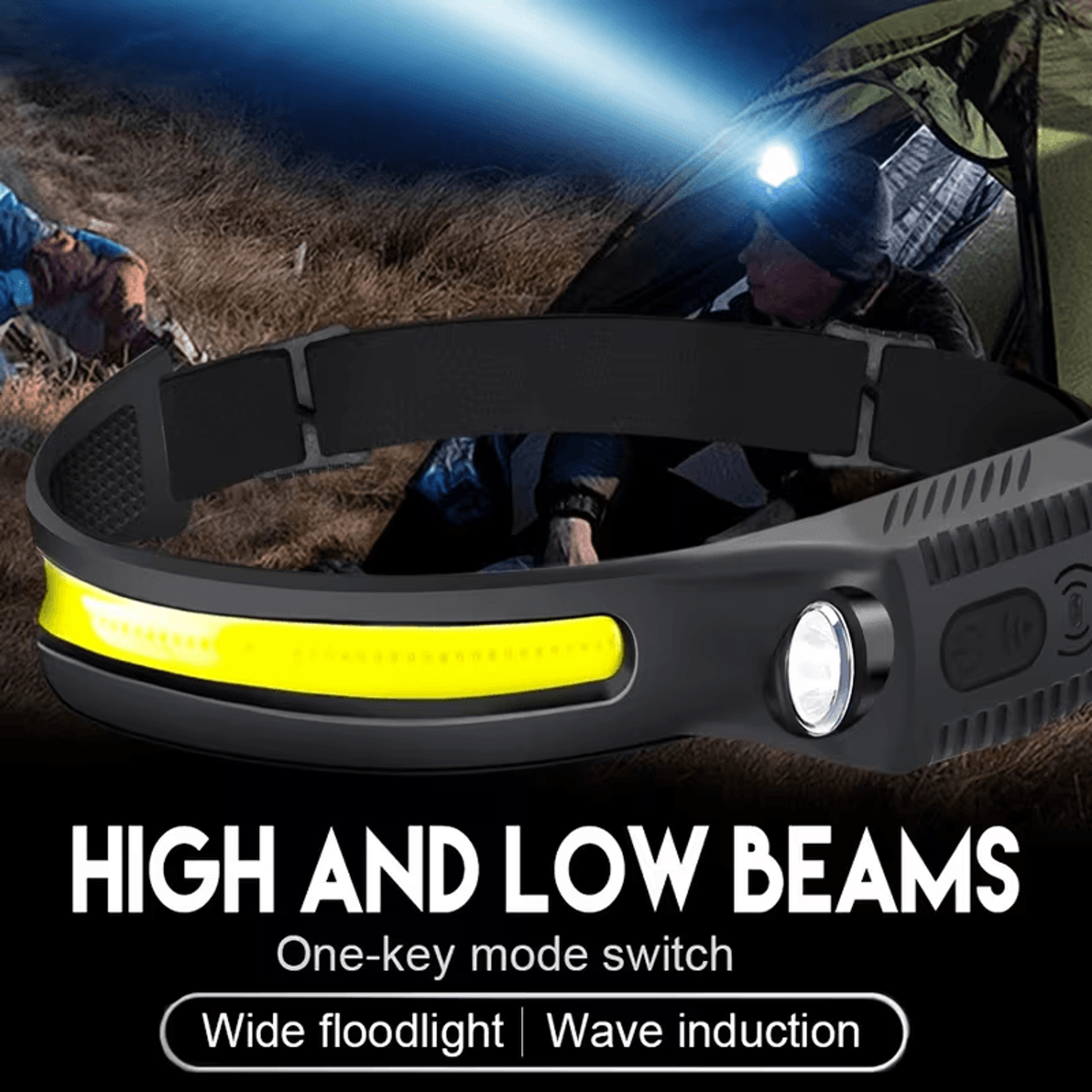 USB Rechargeable Headlamp for Camping