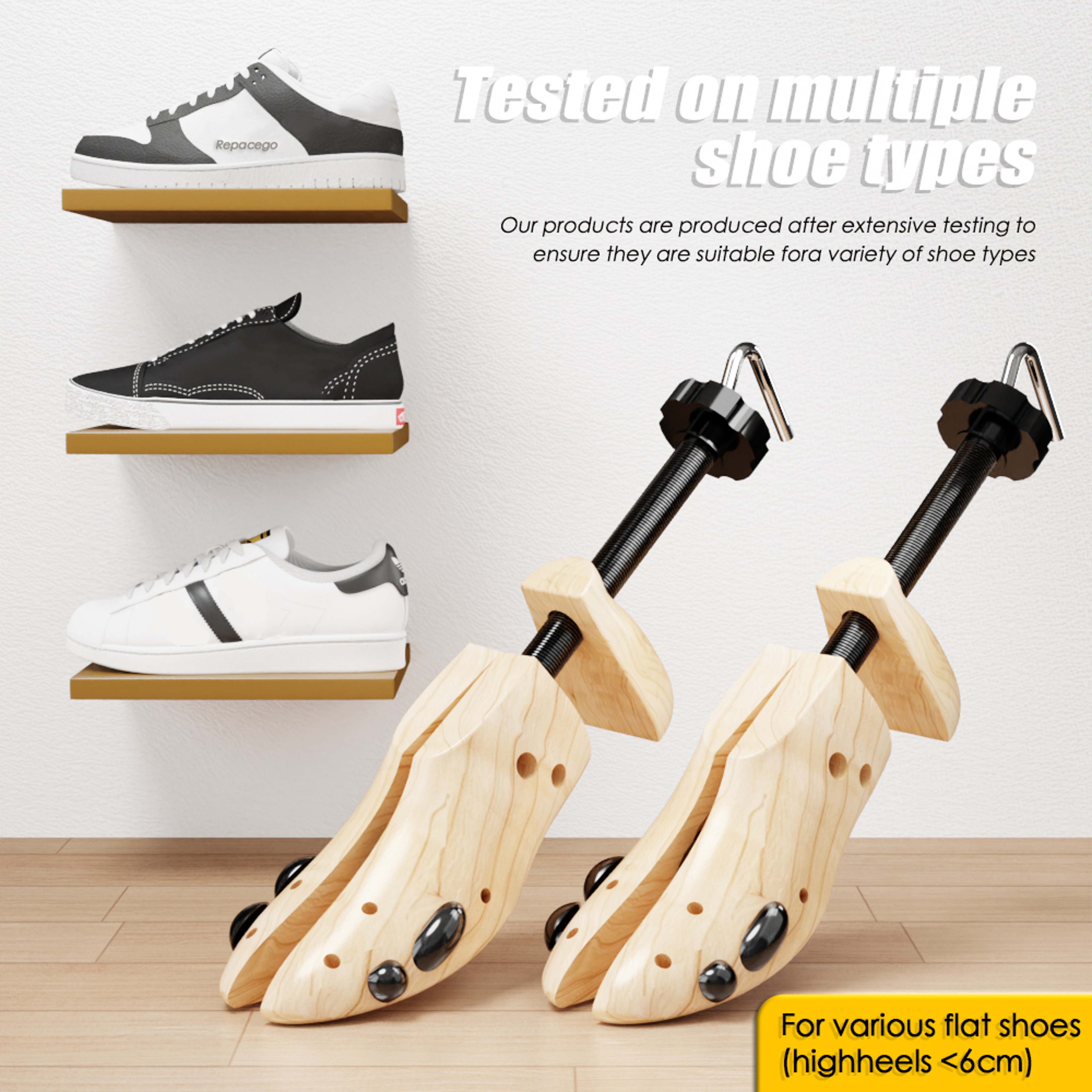 Adjustable Wooden Shoe Trees Shoe Stretcher Expander For Men Women Unisex Length Width Extender Kee 2
