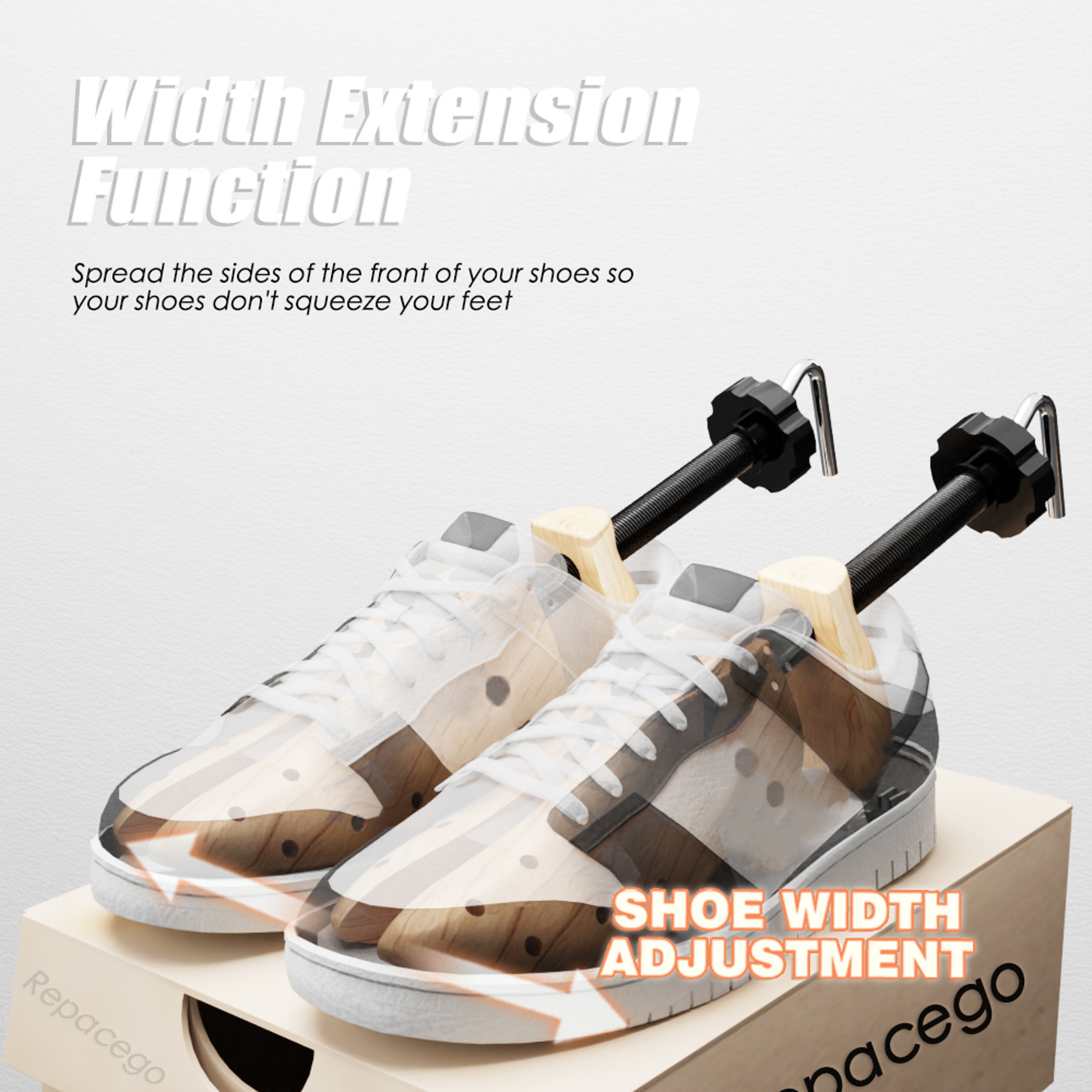 Adjustable Wooden Shoe Trees Shoe Stretcher Expander For Men Women Unisex Length Width Extender Kee 3