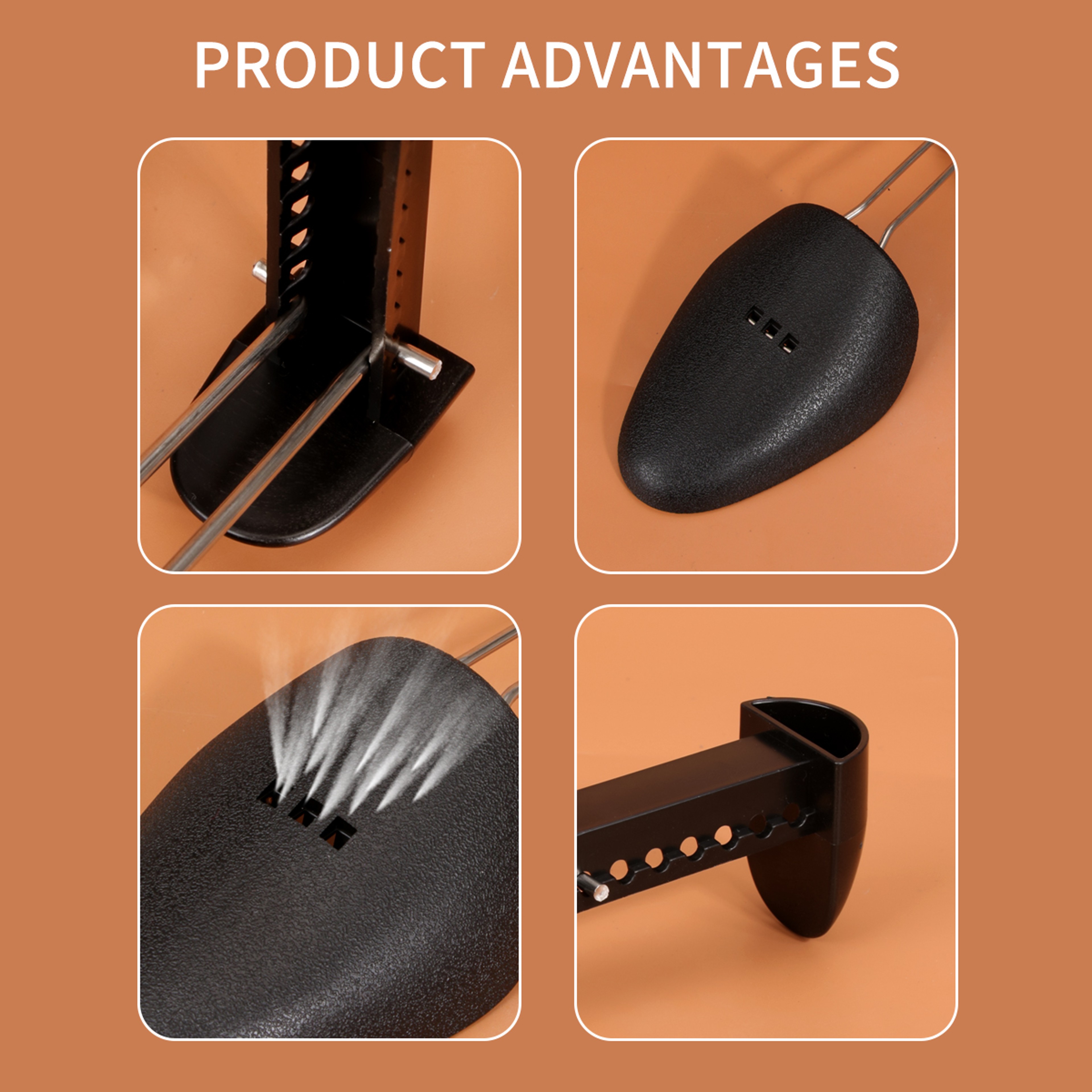 Shoe Stretcher Tree Plastic Adjustable Boot Holder Men And Women Shoe Support In White And Black 3