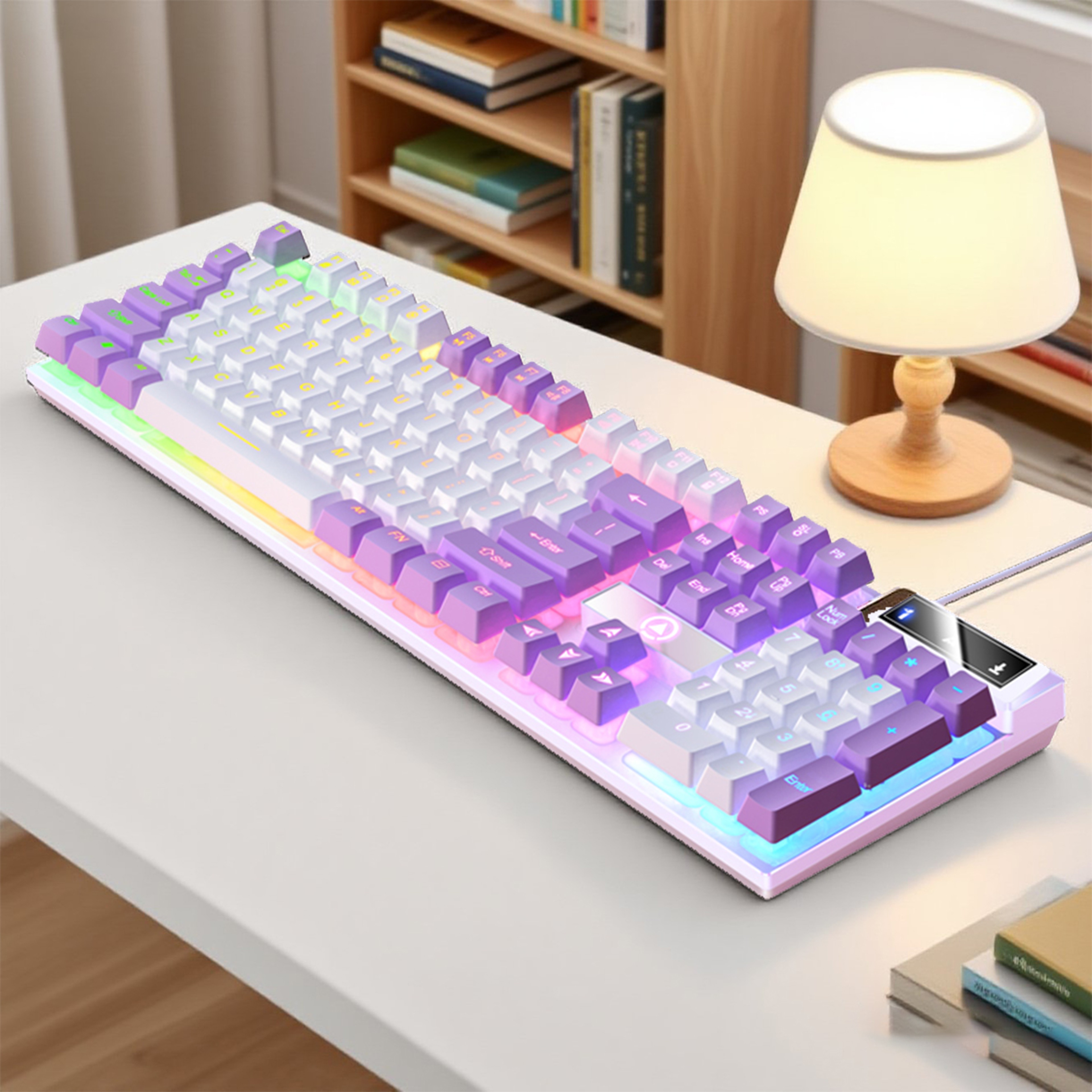 Low Profile Gamer Keyboard Wired Keyboard Gaming Laptop Desktops PC Computer Office Keyboards With  0