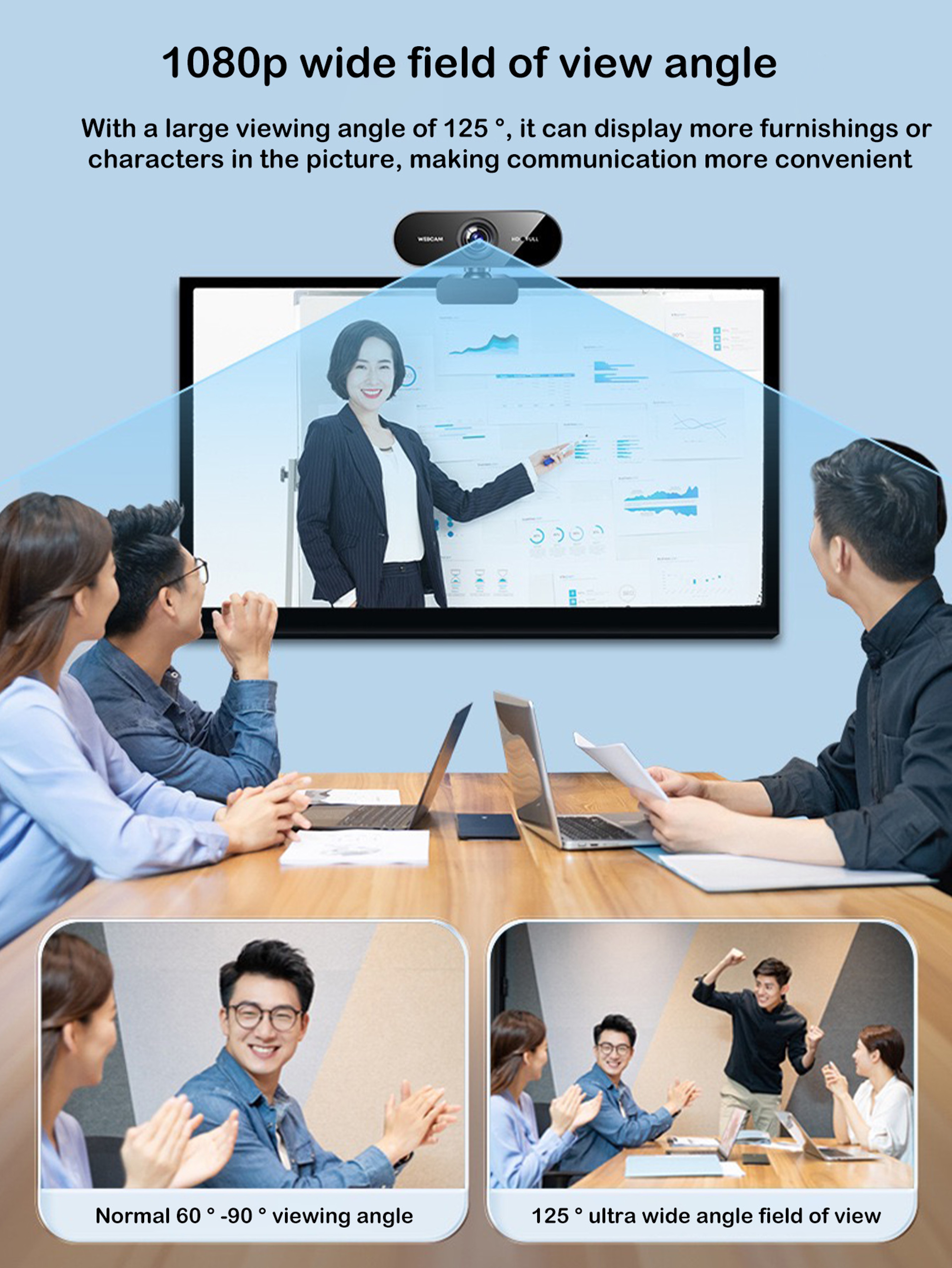 USB Webcam With Builtin Microphone Perfect For Laptops And Desktop Computers 2