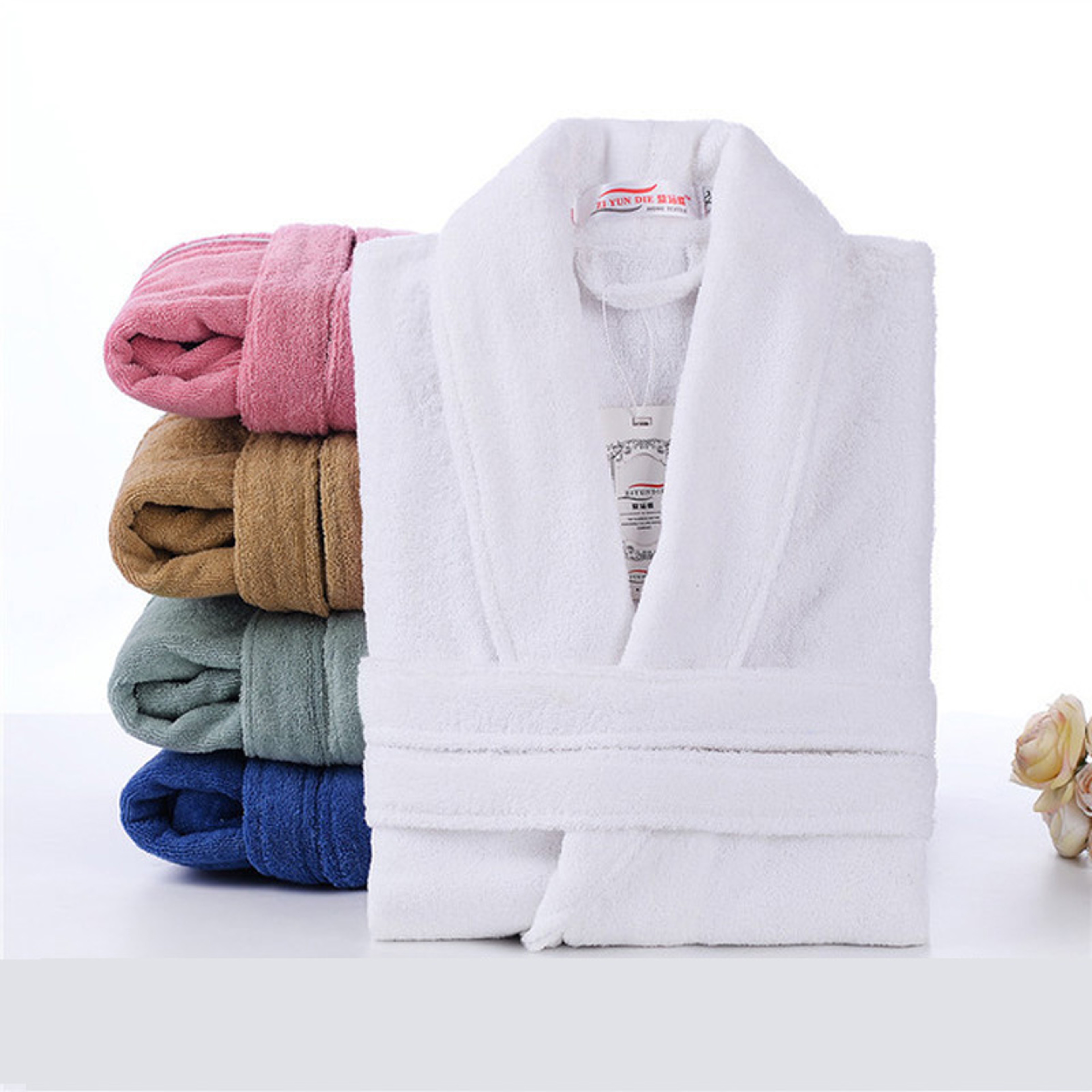Unisex Cotton Robe Toweling Terry Soft Bathrobe For Men And Women Nightrobe Sleepwear For Lovers Ca 1