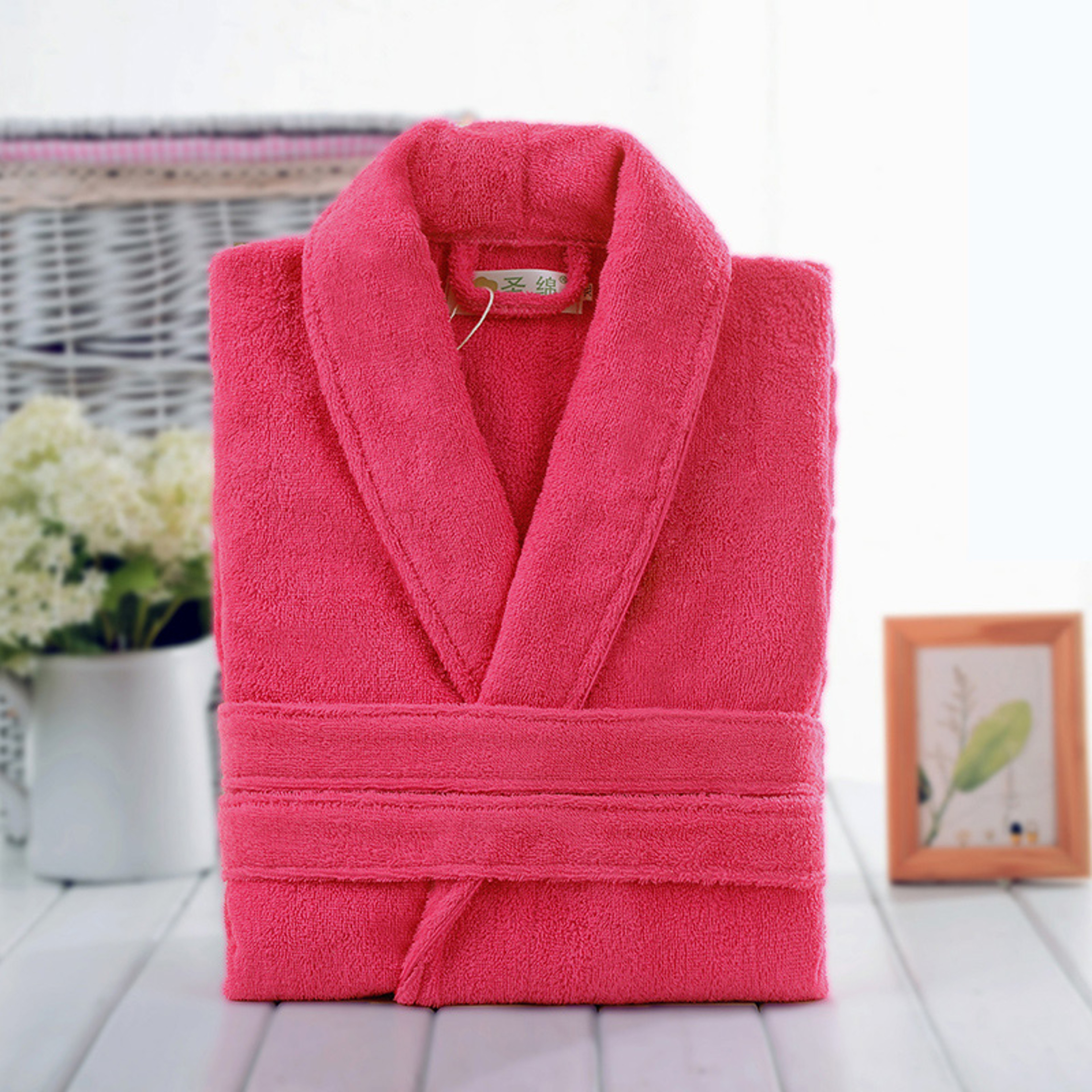 Unisex Cotton Robe Toweling Terry Soft Bathrobe For Men And Women Nightrobe Sleepwear For Lovers Ca 7