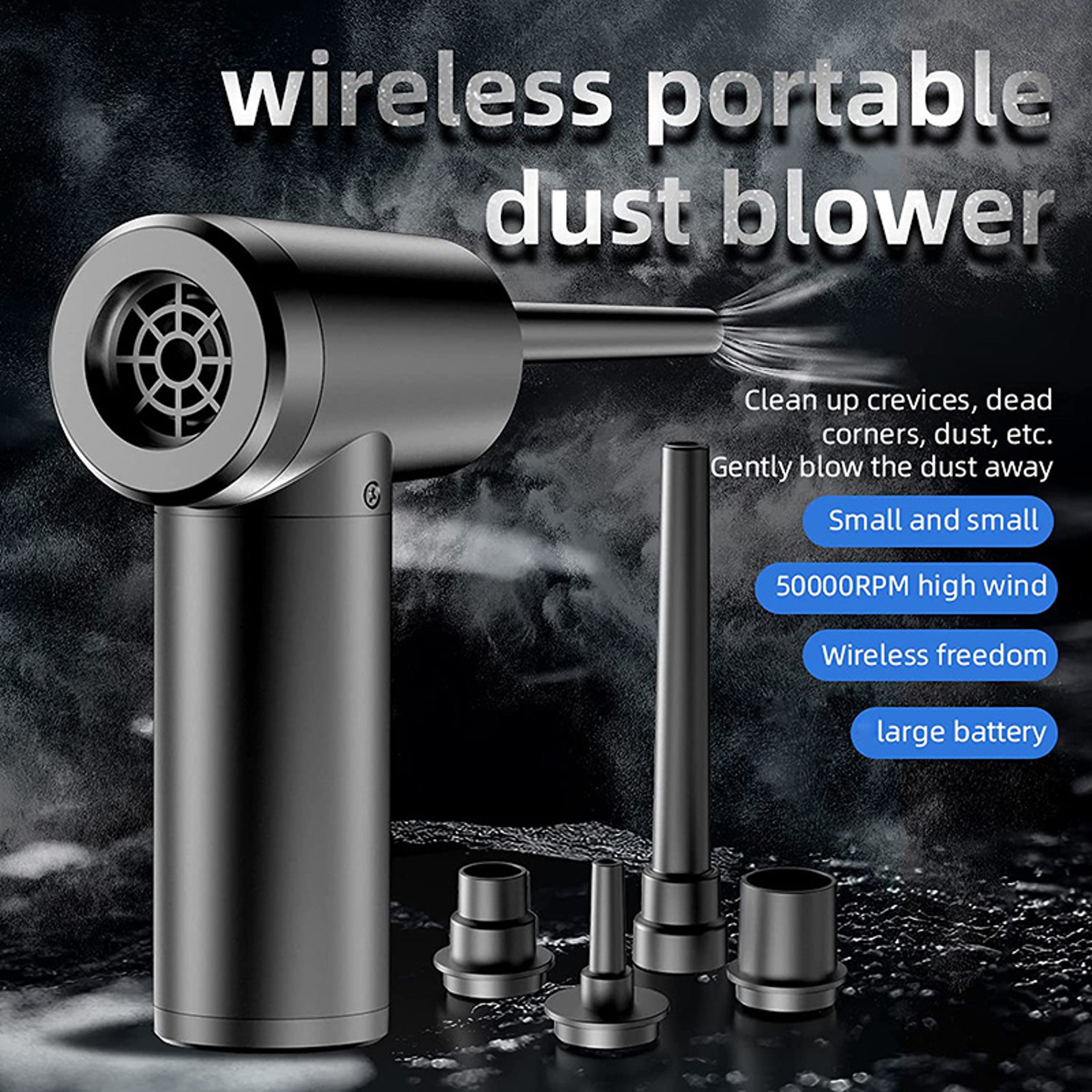 Wireless Electric Air Duster Compressed Air Blower Gun TypeC Air Duster For Computer Keyboard PC Ga 3