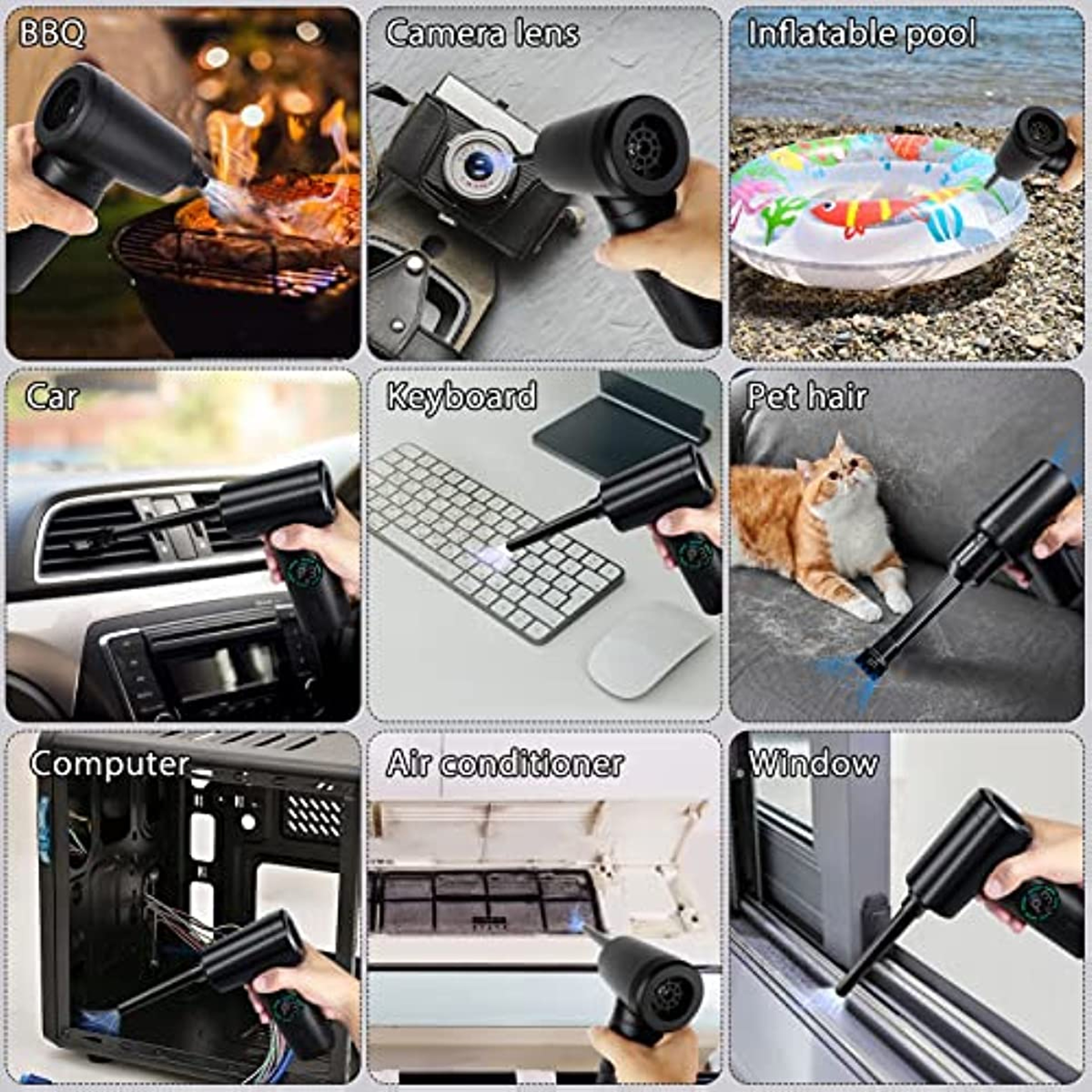 Cordless Portable Compressed Air Duster Multi Air Blower  Vacuum Cleaner For Keyboard  Computer Cle 3