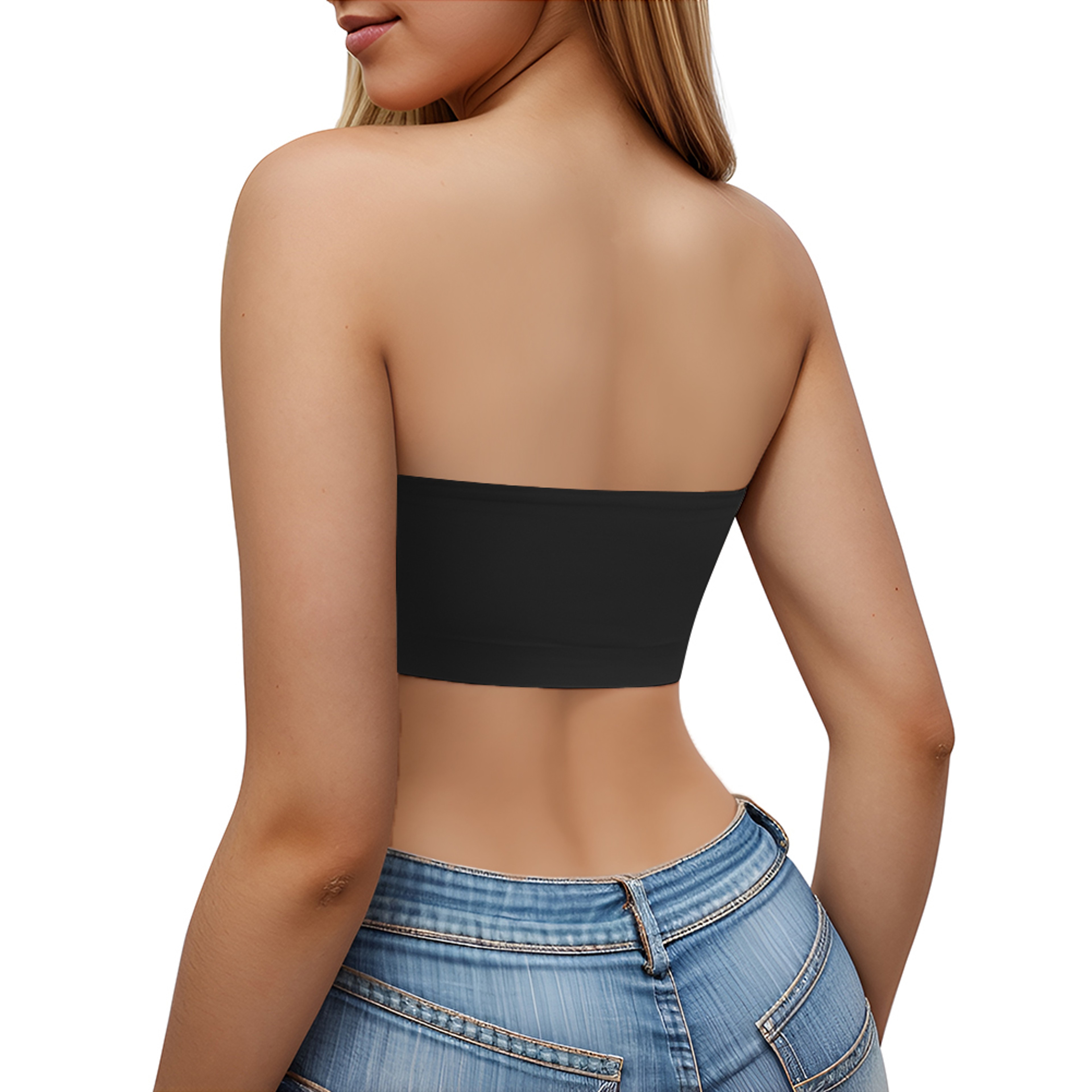 Sexy Seamless Strapless Tube Bra Womens Ultra Thin Silicone Half Cup Nonslip Underwear For Offthesh 2