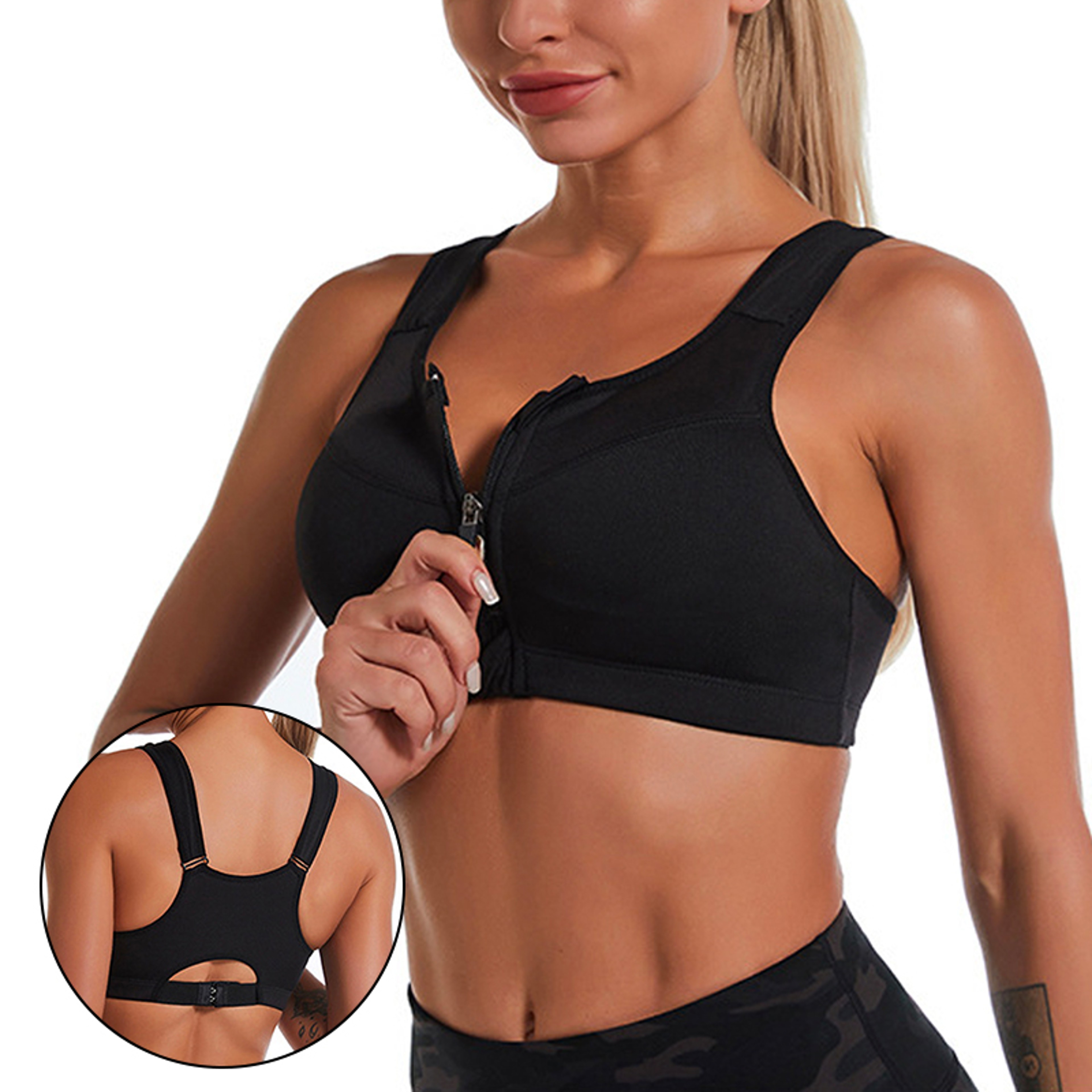 Womens Shockproof Sports Shirt Popular Sports Top Yoga Bra Push Up Bra Sportswear Sports Bra Front  0