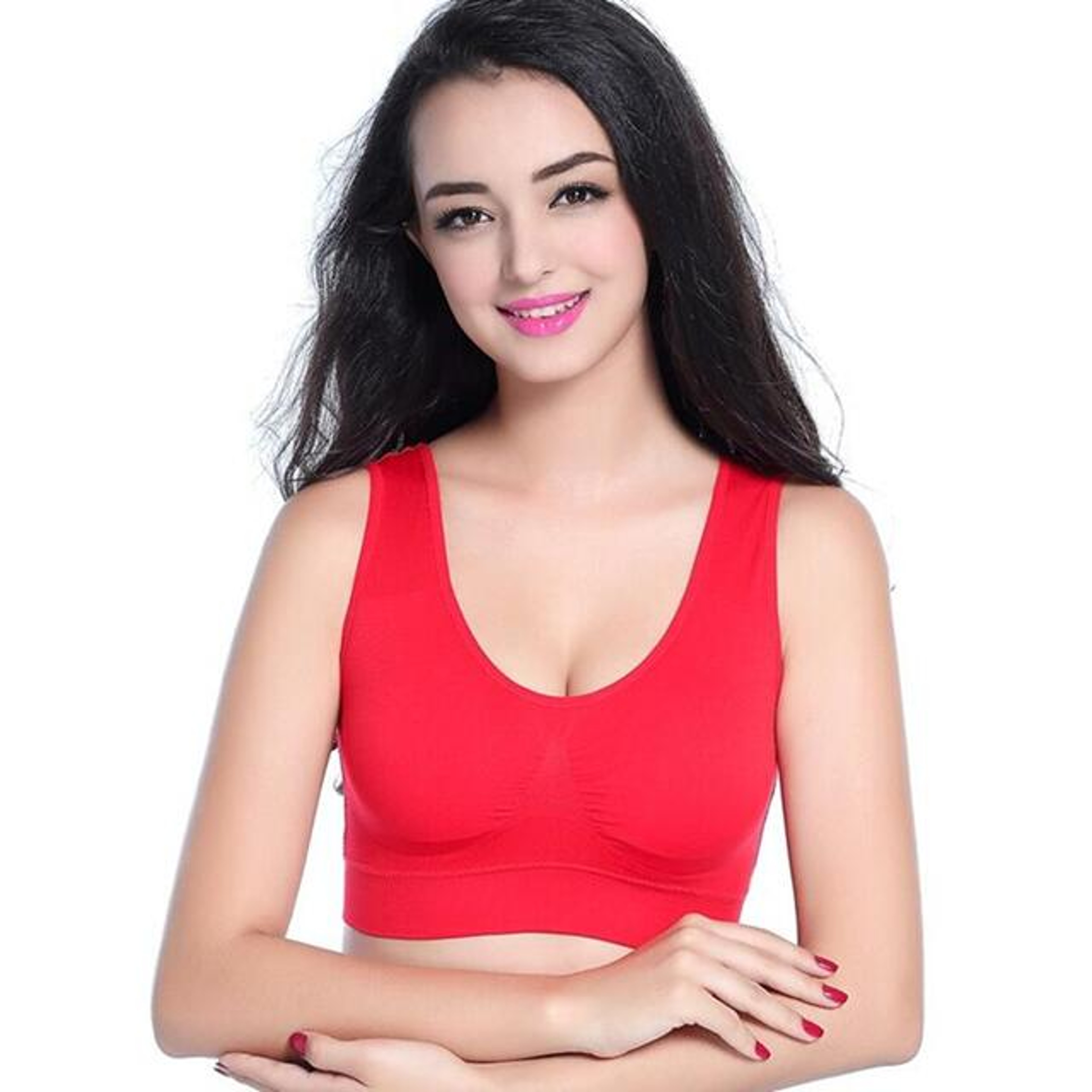 Wireless Sports Bra For Women Seamless Yoga Vest Thin Nonunderwire Brassiere Adjustable Zero Bondag 7