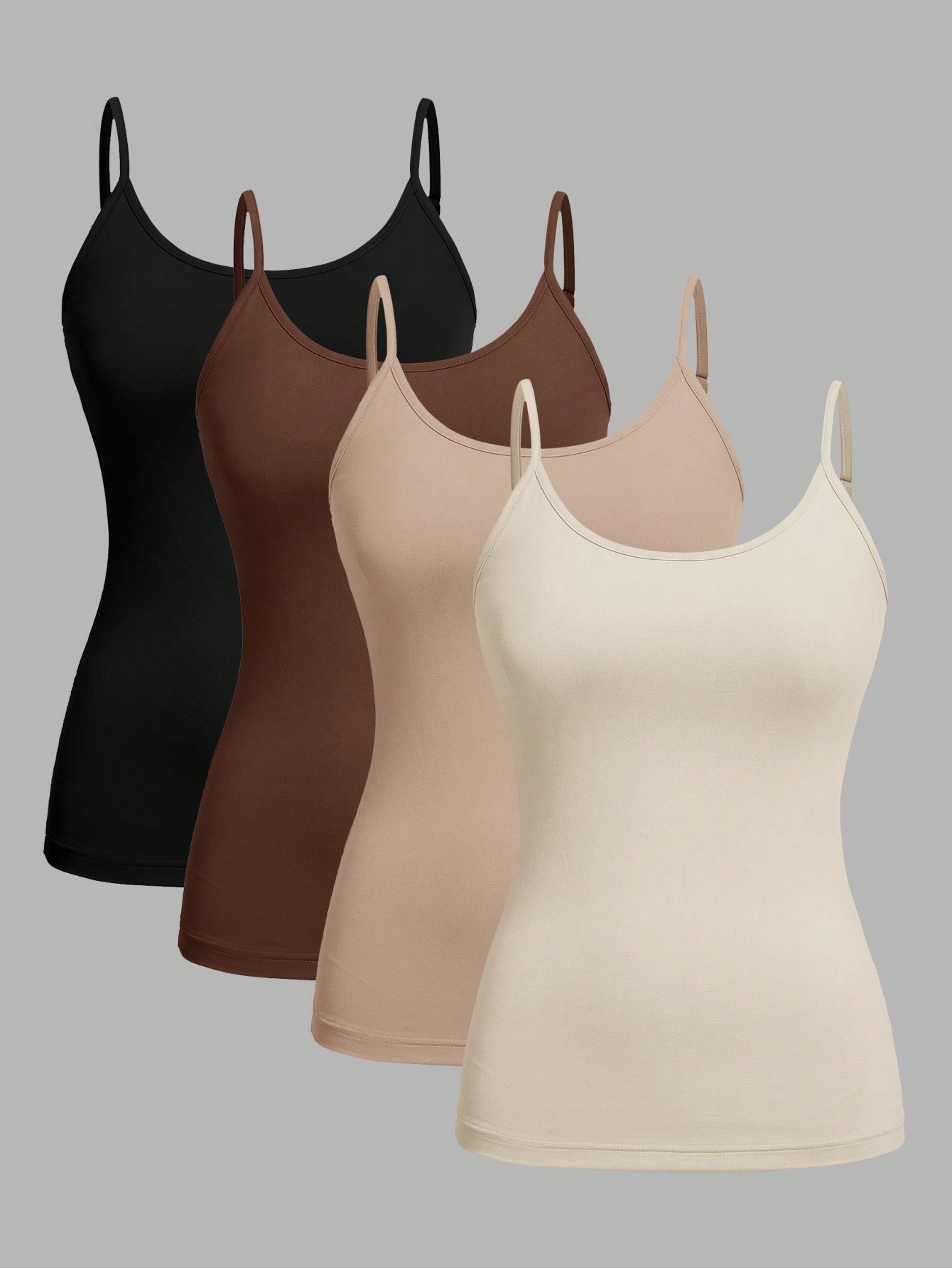 Women Solid Color Camisoles Vest Sexy Summer Tank Tops Sleeveless Camisole Tshirt For Women Basic V 5