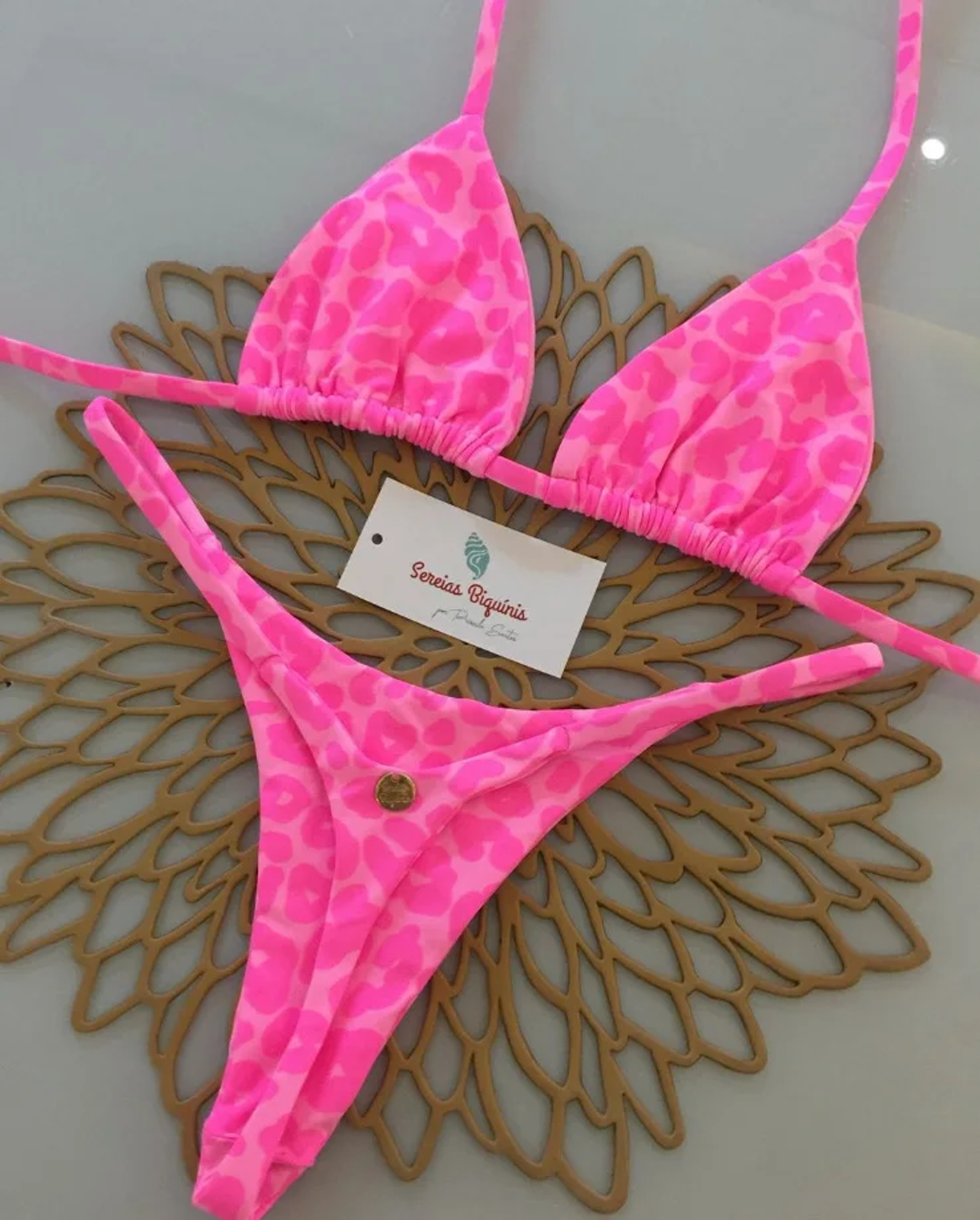 Sexy Print Bikini Sets Halter Laceup Tops Thongs Beach Bathing Suit Y2k Swimsuits For Women Stylish 0