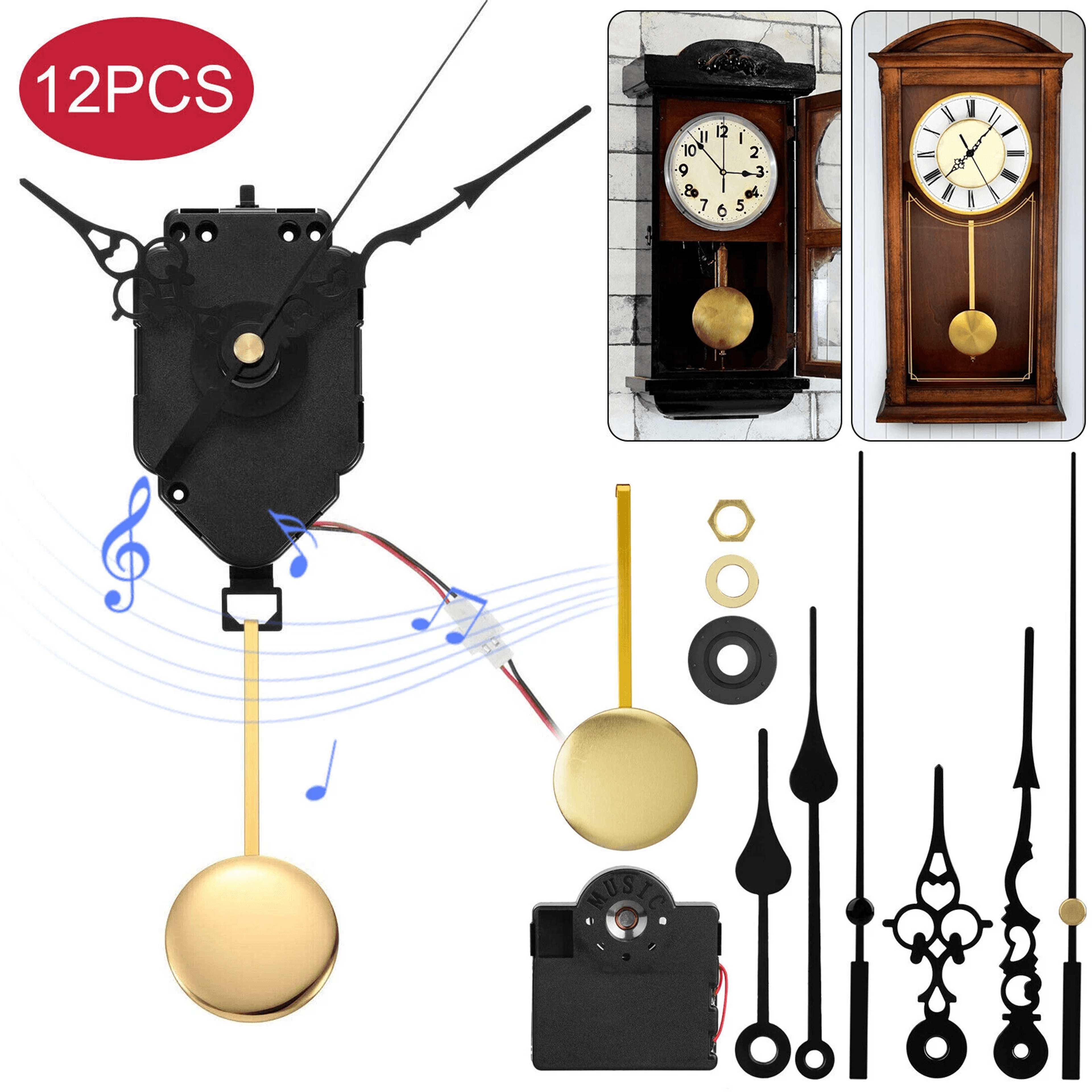 Silent Quartz Clock Movement With Chime  Repair  DIY Replacement Kit 6