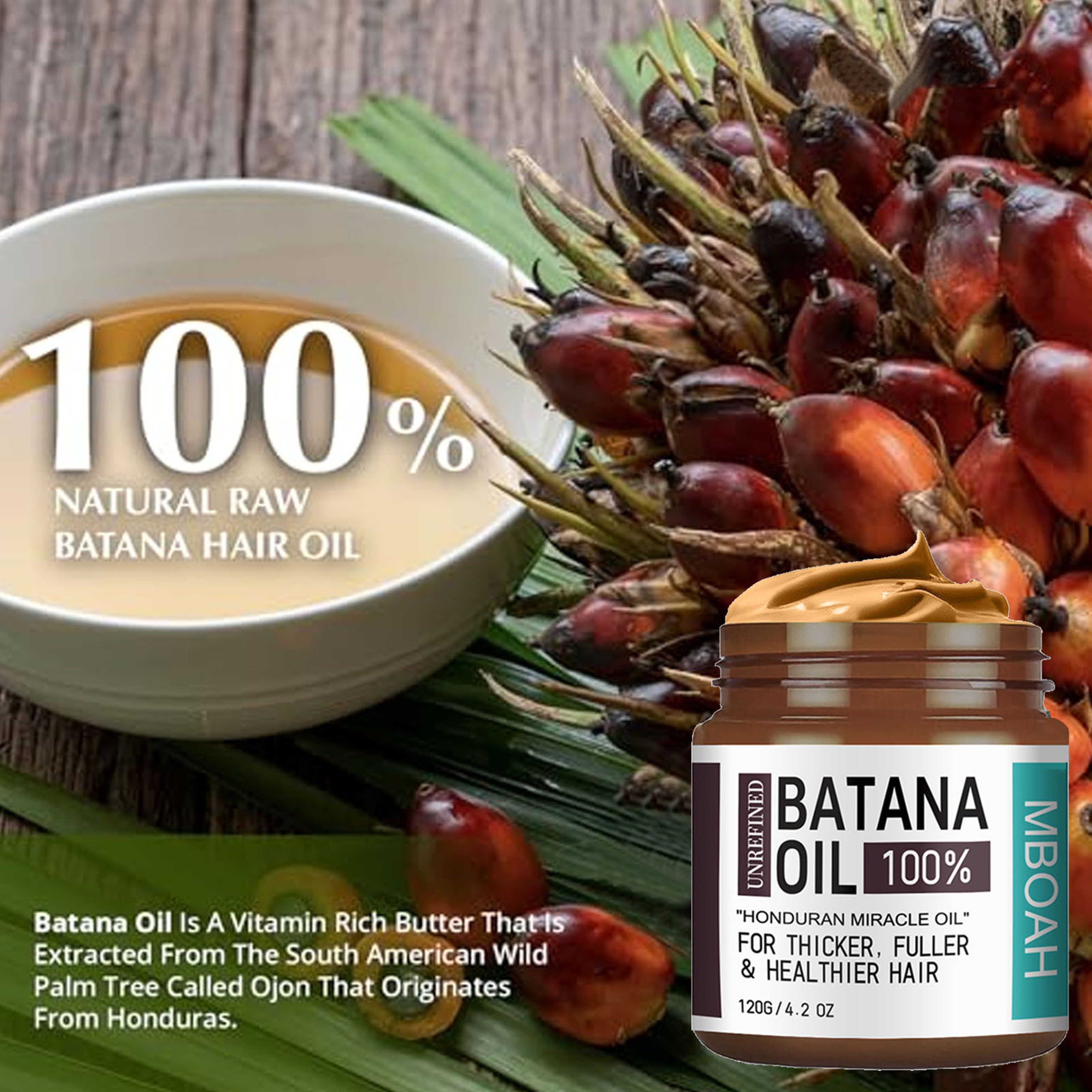 Batana Hair Oil for Men, Boost Thickness, Strength & Natural Shine – view 4