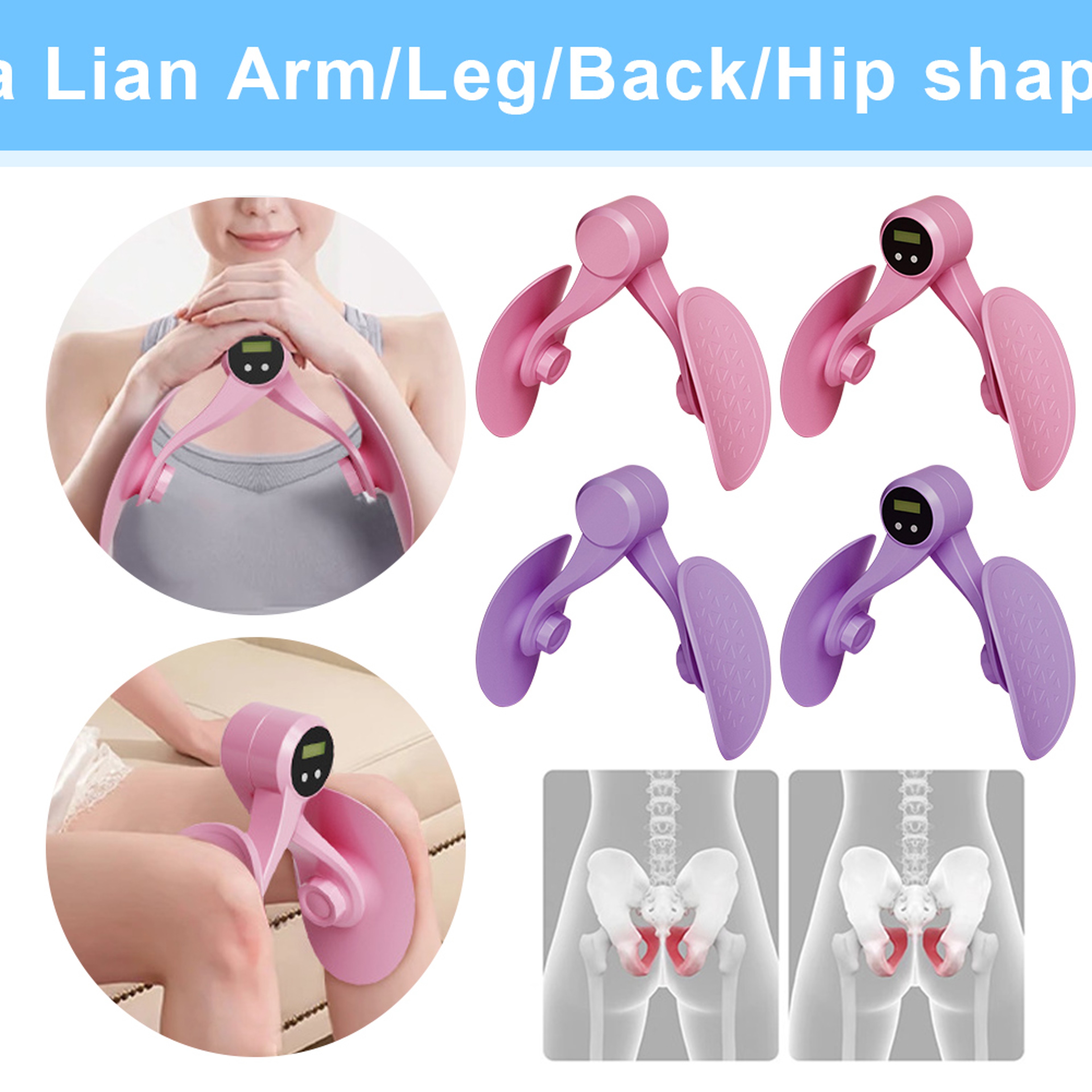 Pelvic Floor Trainer with Counter for Inner Thigh Toning and Home Fitness – view 3