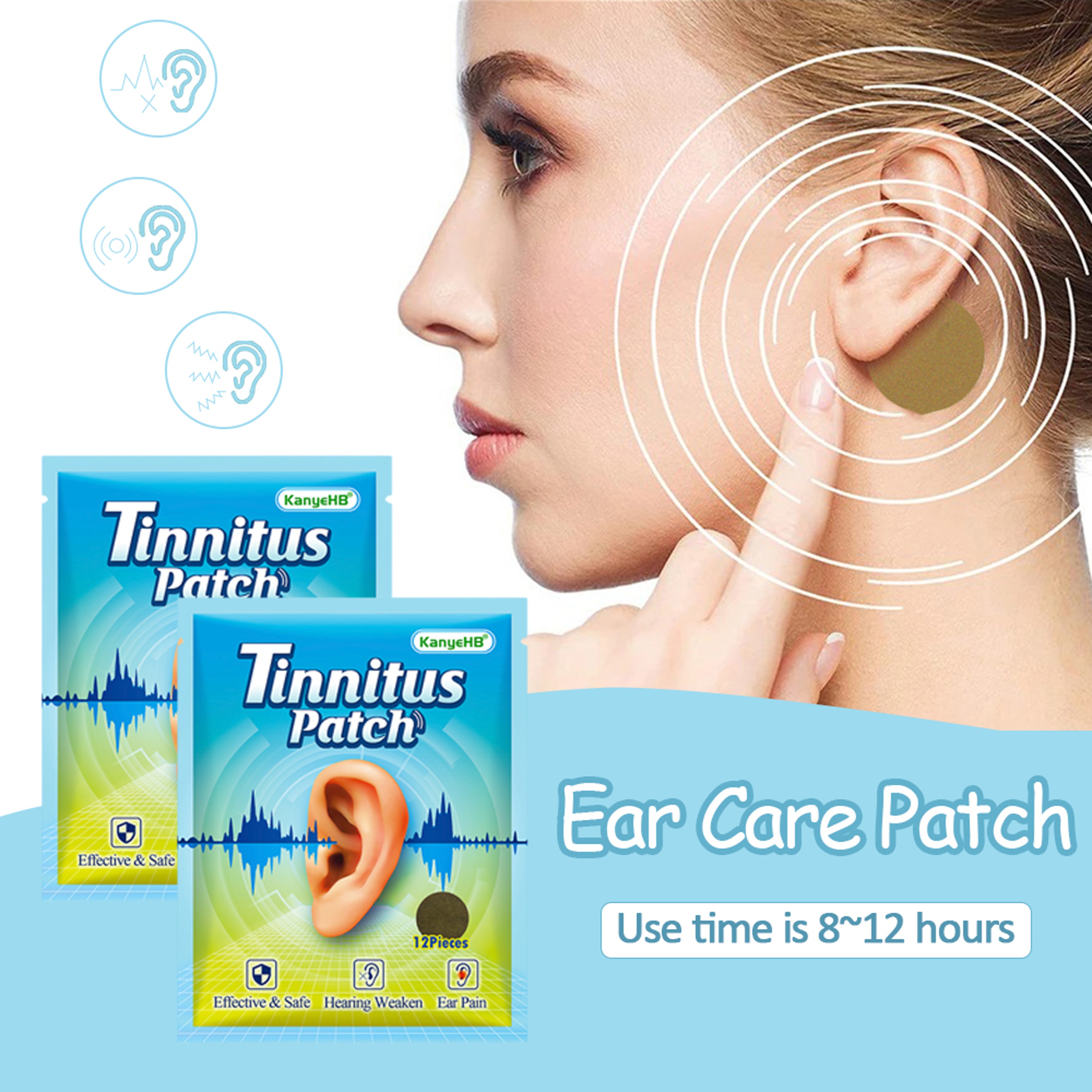 Portable Tinnitus Relief Patch for Ear Ringing, Hearing Support and Daily Ear Care – view 1