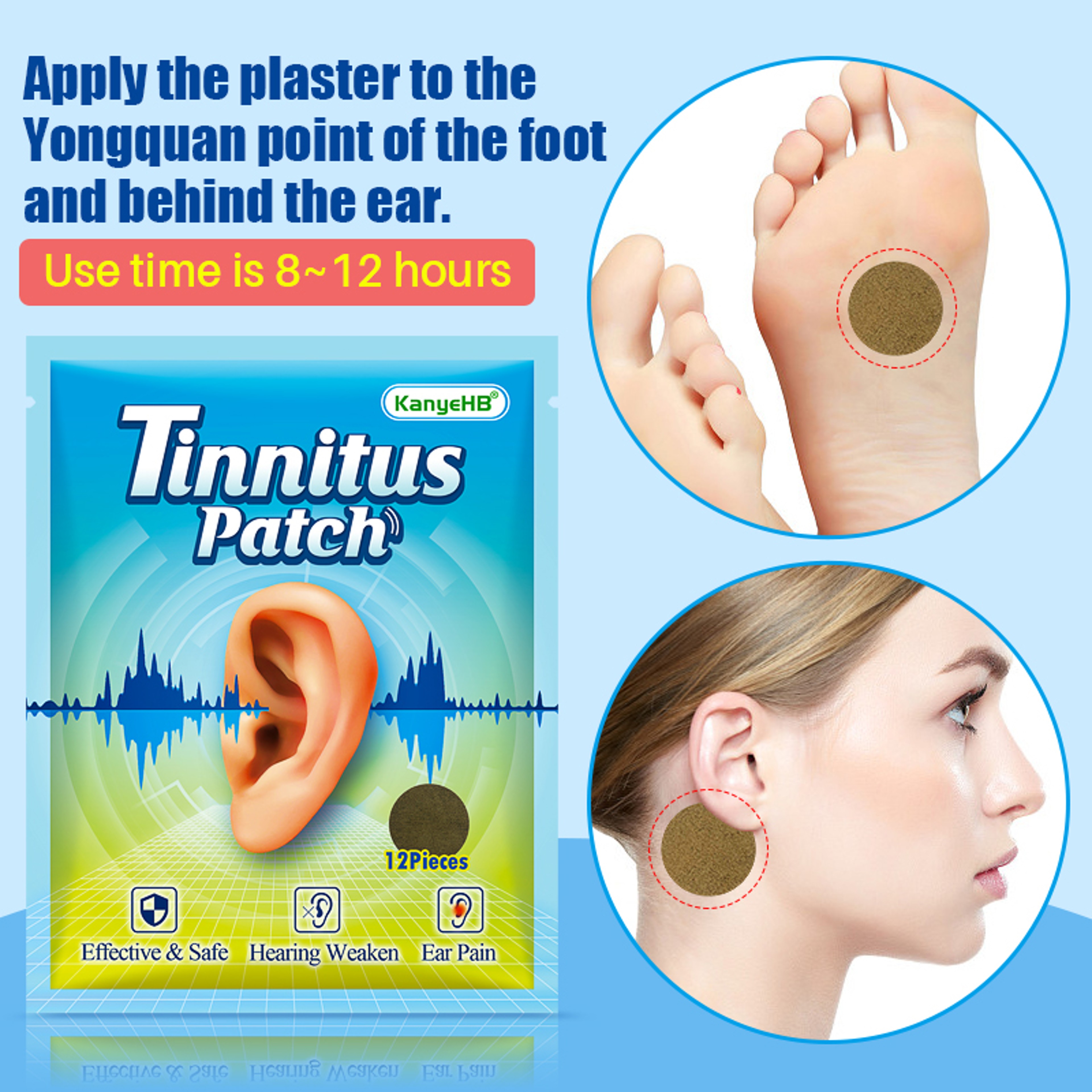 Portable Tinnitus Relief Patch for Ear Ringing, Hearing Support and Daily Ear Care – view 5