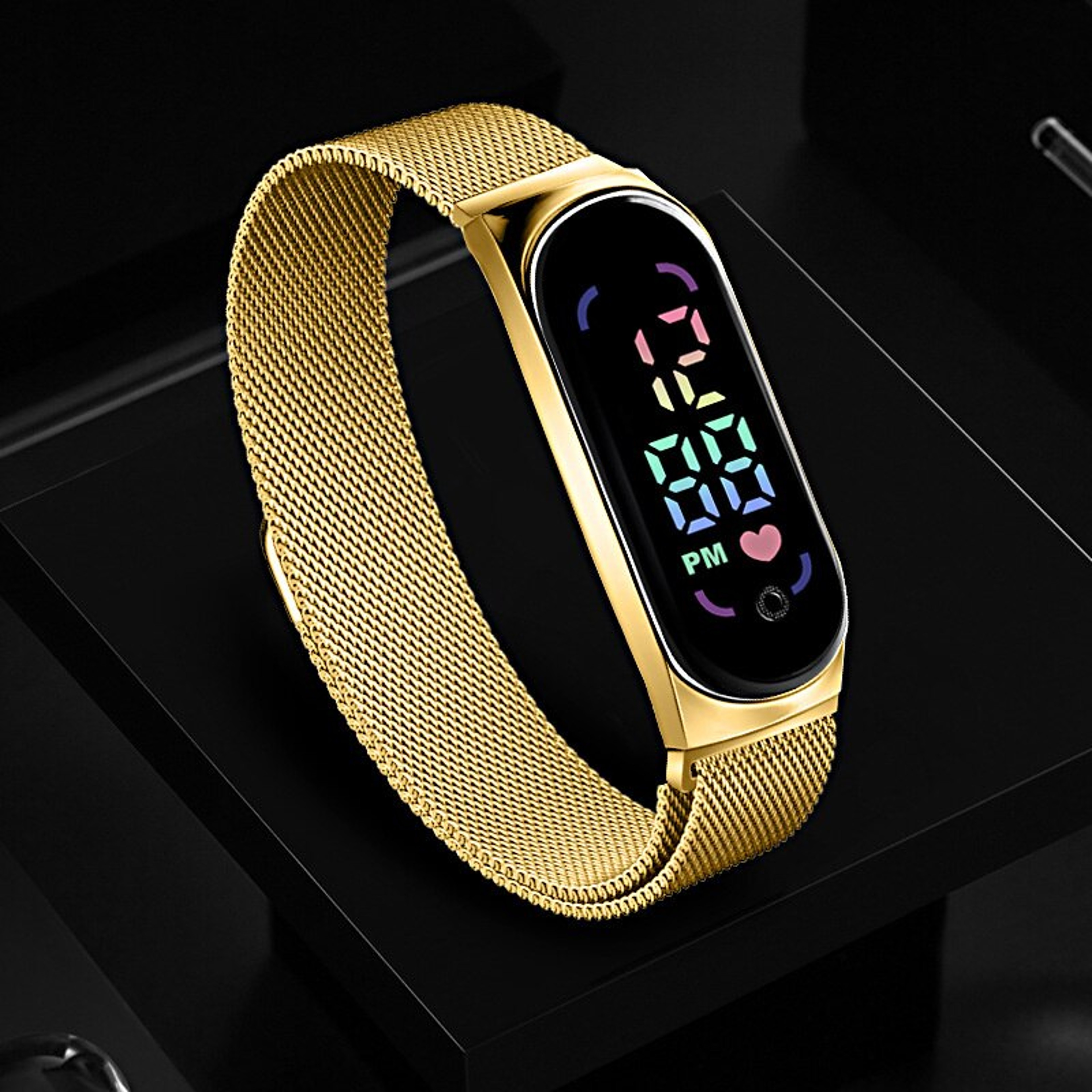 Waterproof Digital Watch for Women with LED Touch Screen and Magnetic Strap – view 6