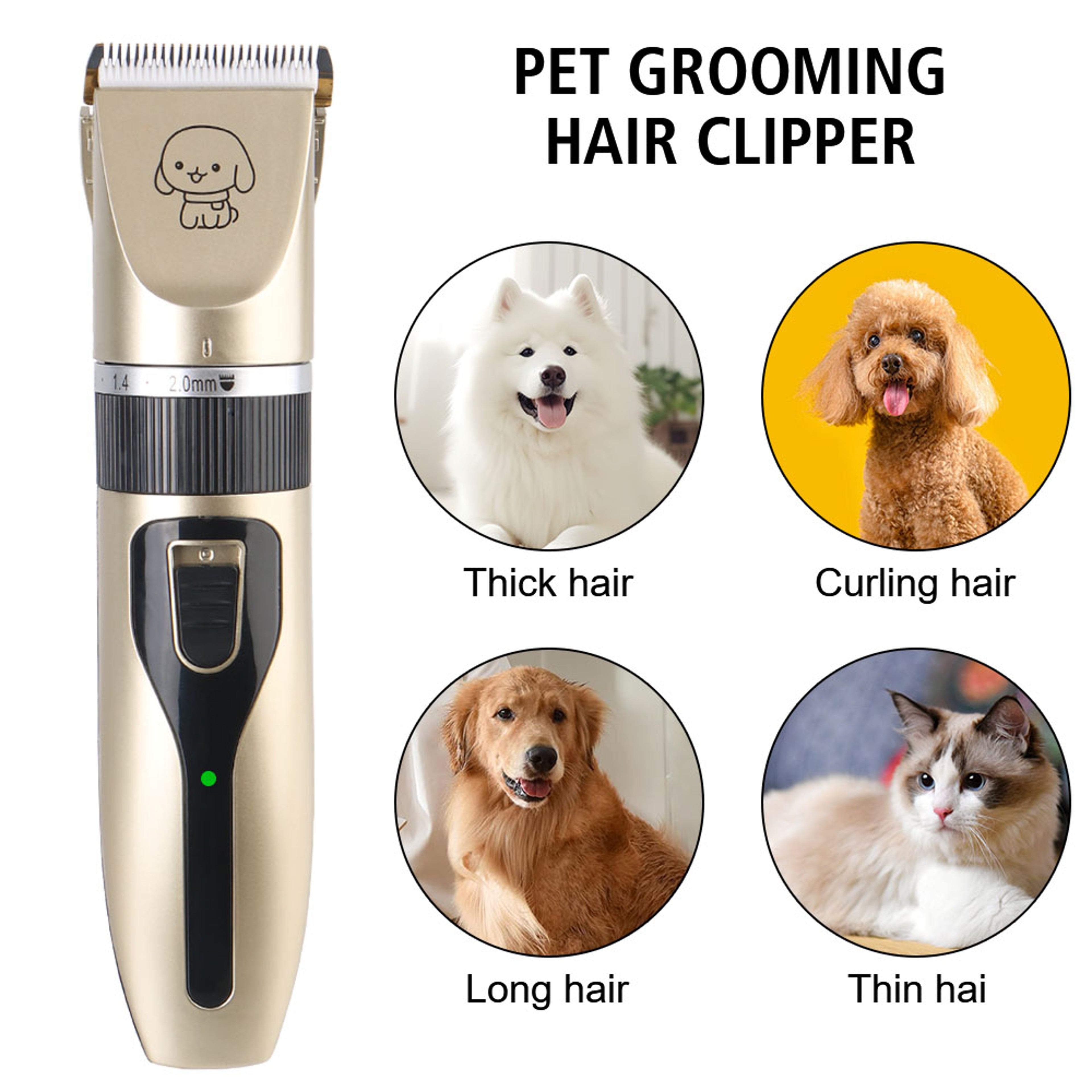 Cordless Professional Hair Clippers  Beard Trimmer Kit For Men Barber Style Grooming Tool 6
