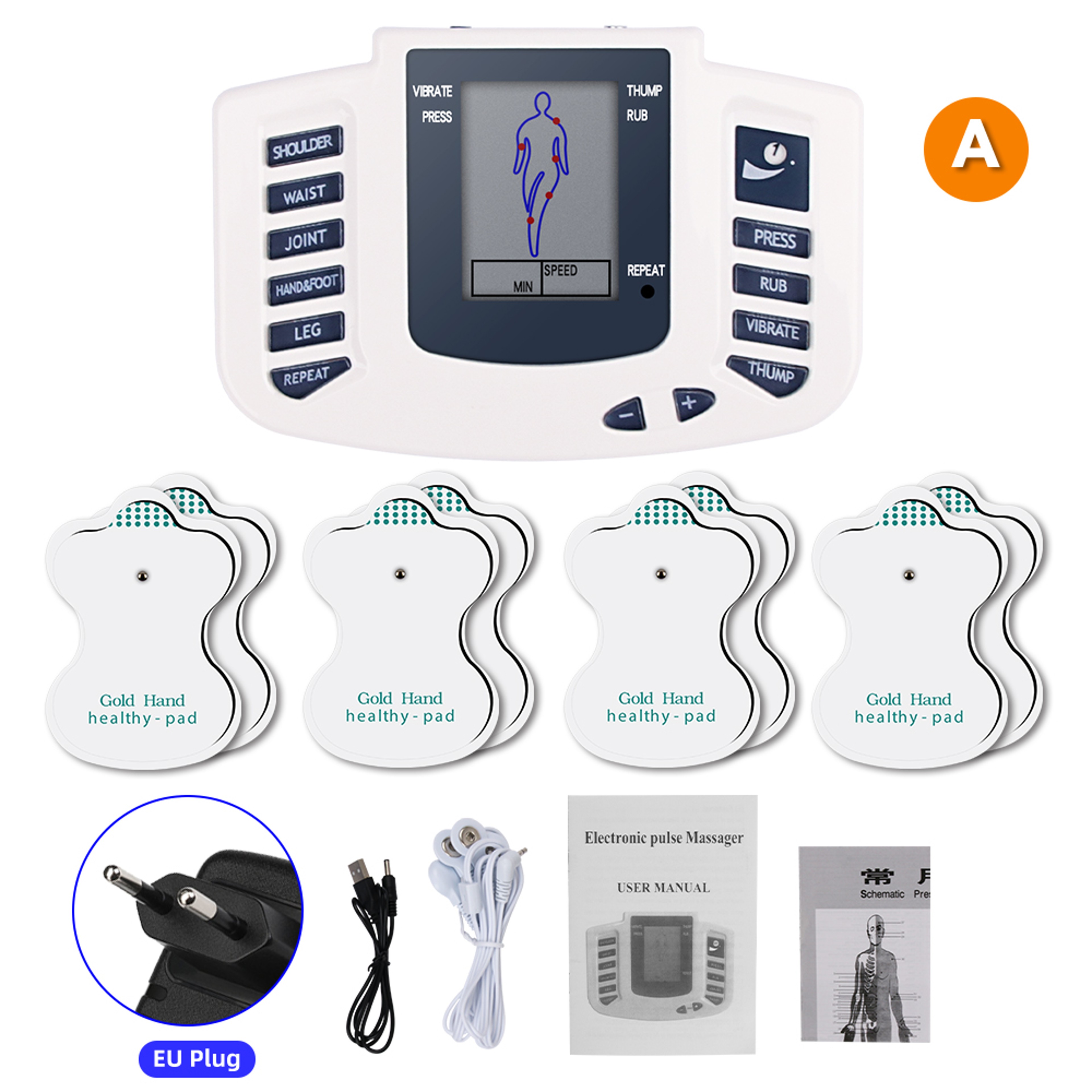 Physiotherapy TENS EMS Massager With Digital Meridian Therapy 0