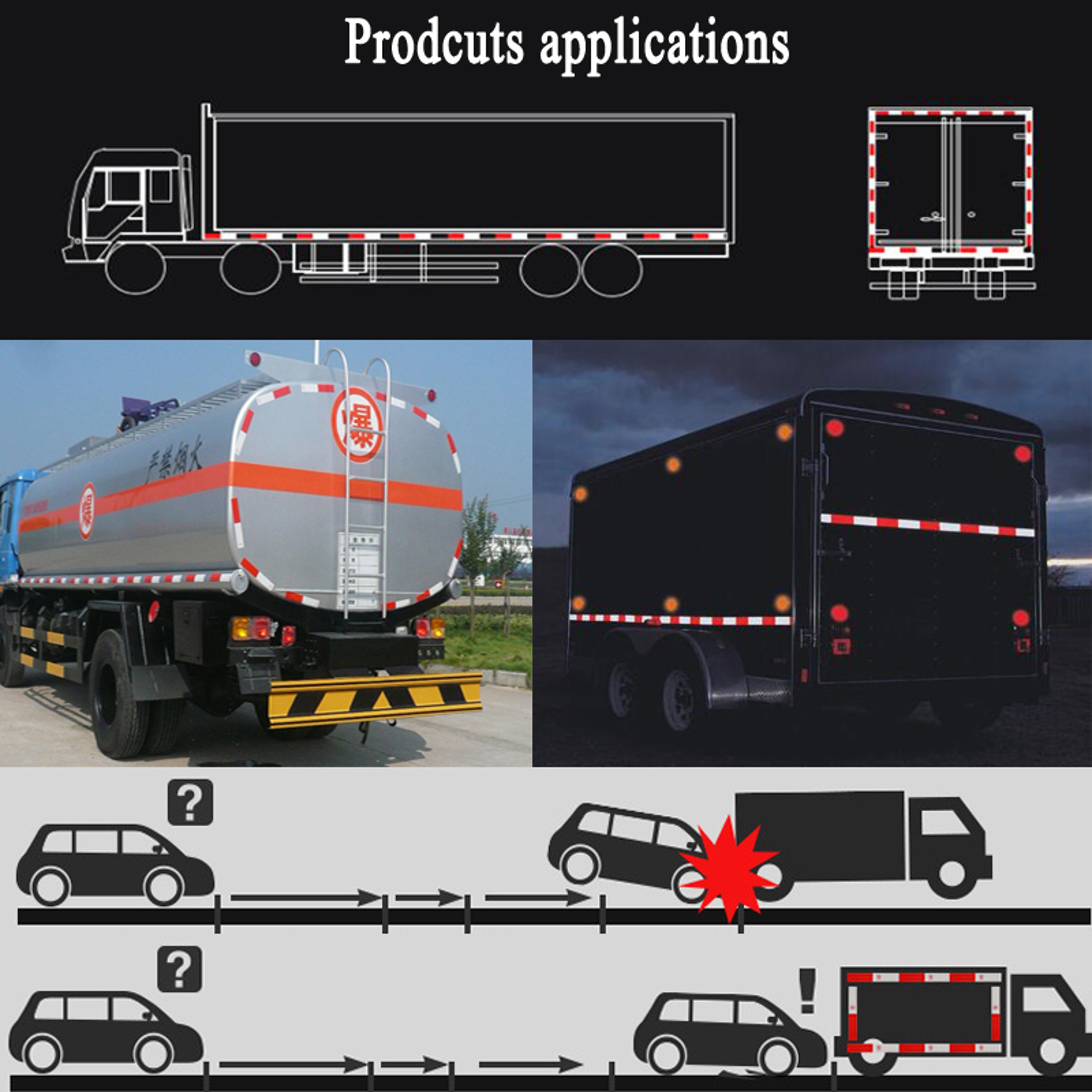 DOT C2 Reflective Tape 2 x 150 Roll for Trailers Trucks Red White Conspicuity Tape – view 6
