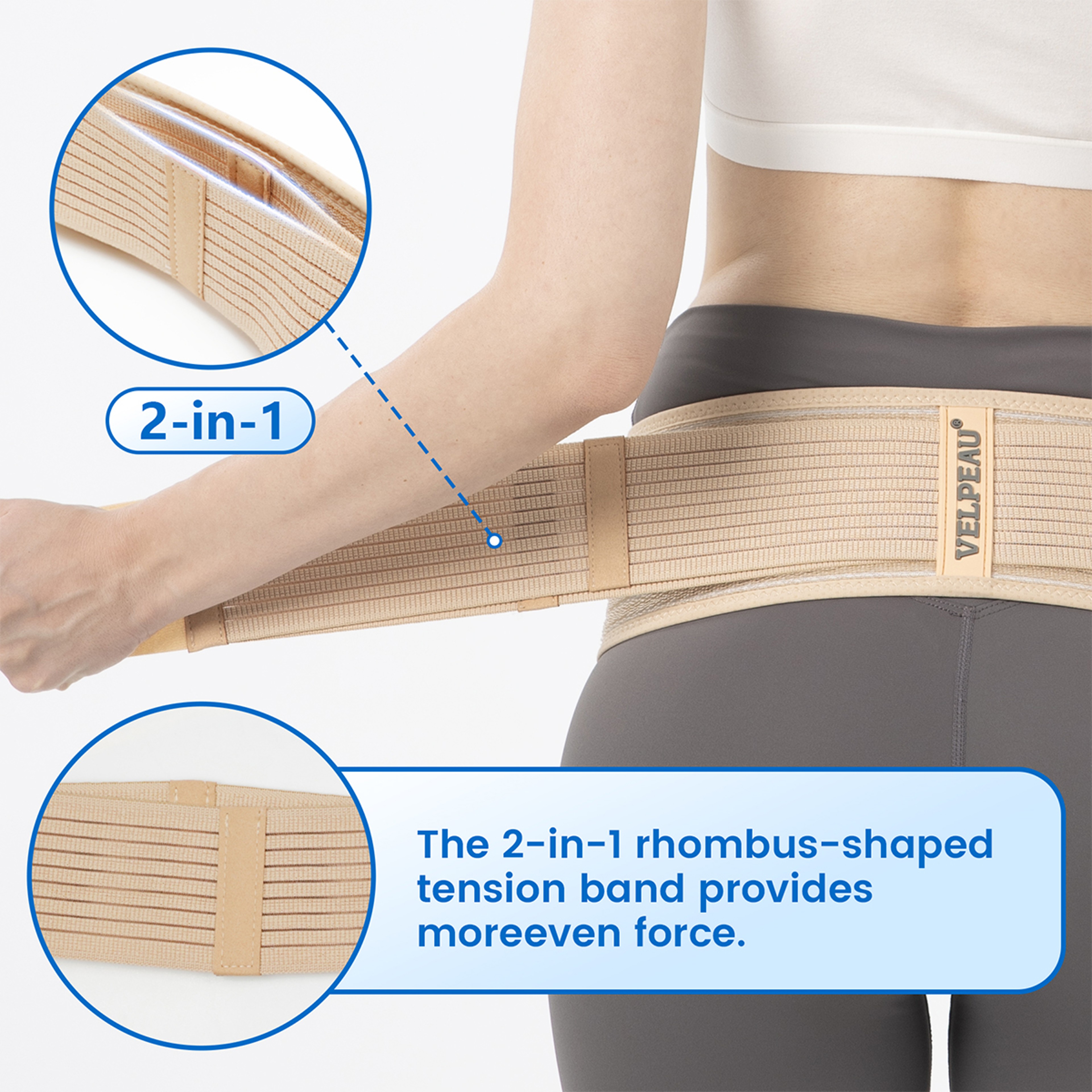 SI Joint Belt for Lower Back Pain Relief and Pelvic Support – view 2