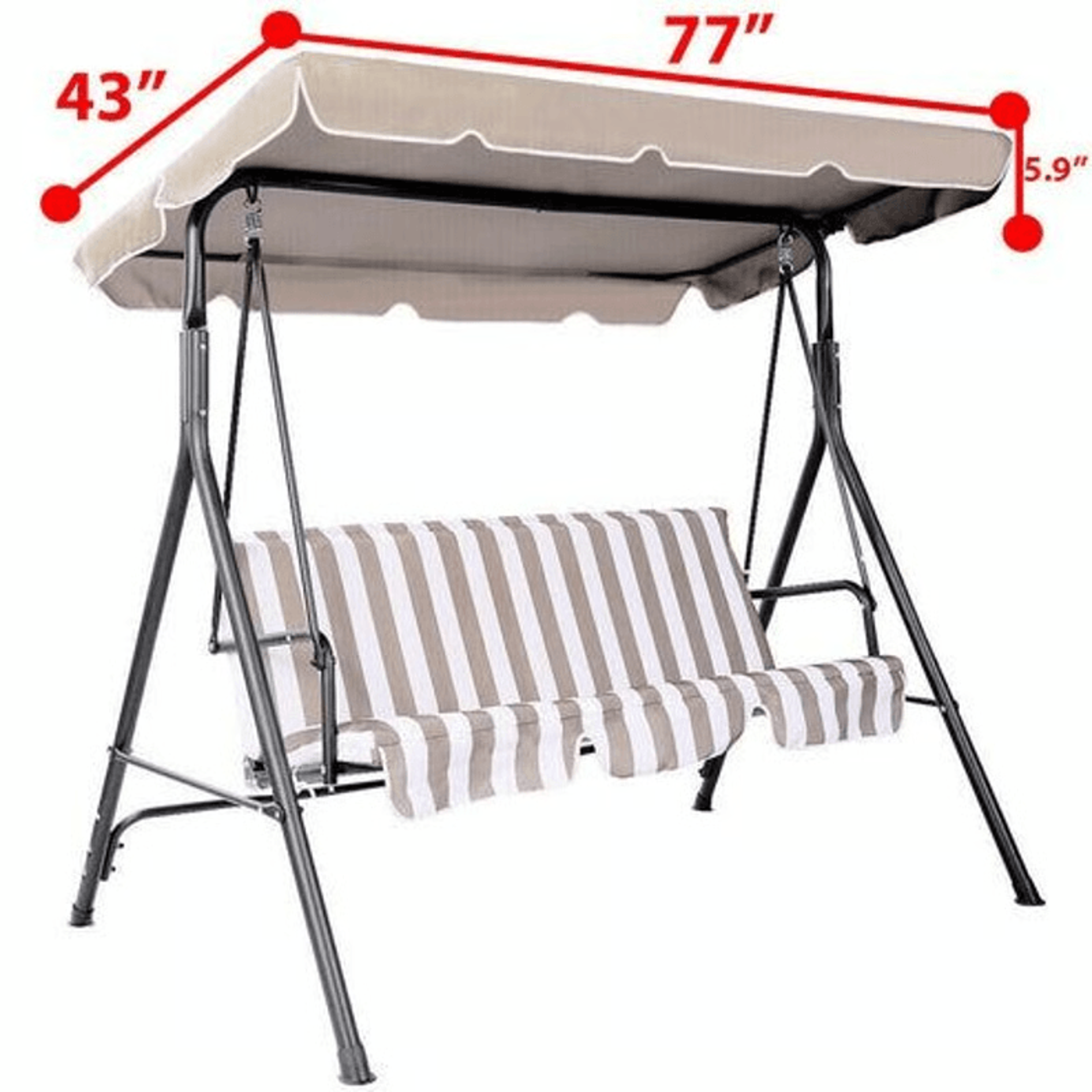 Garden Swing Canopy Replacement Cover For Outdoor Patio Porch Top Seat 8