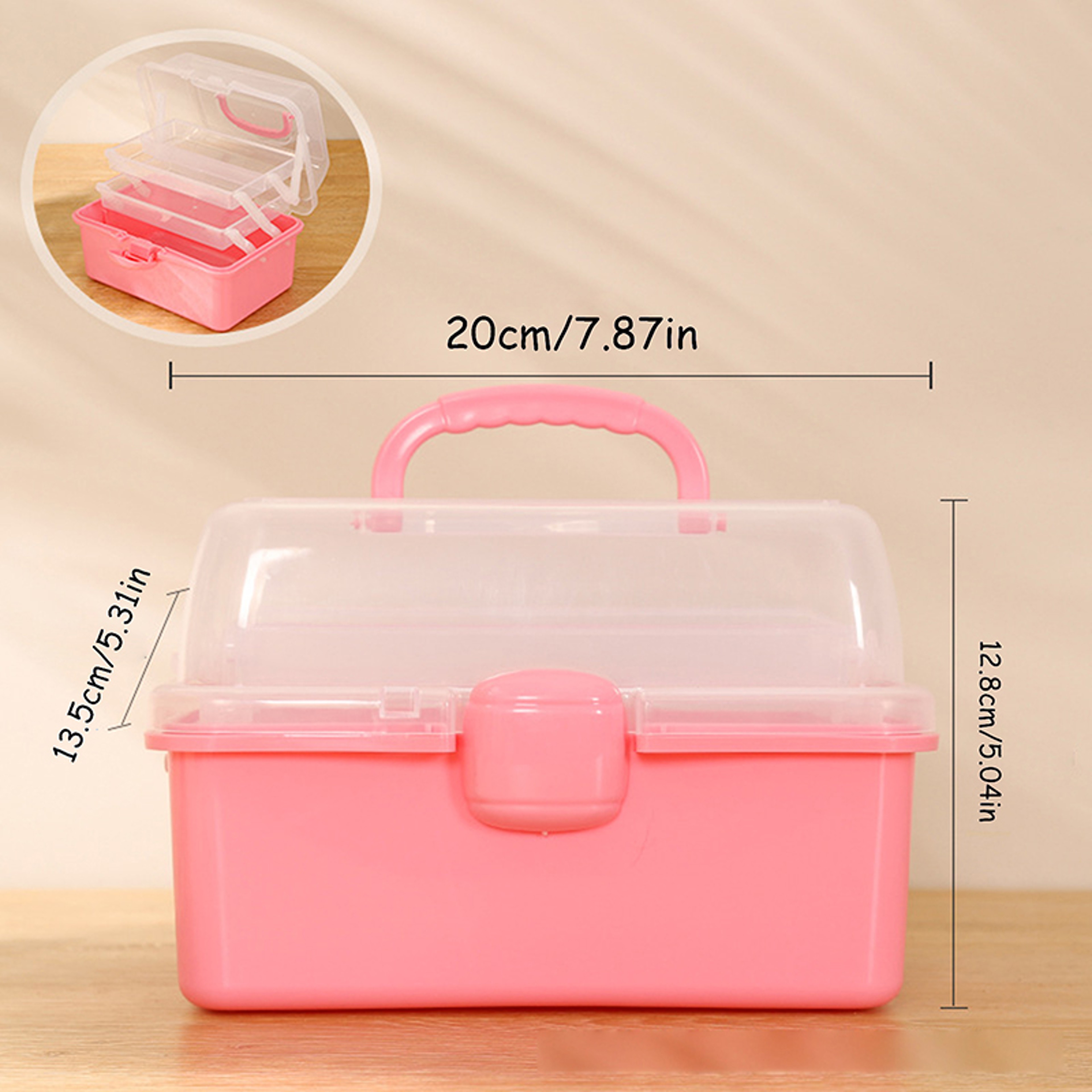Children's Hair Accessories Organizer with Handles, Foldable Storage Box, Portable Medicine Cabinet, Cute Jewelry Case – view 6