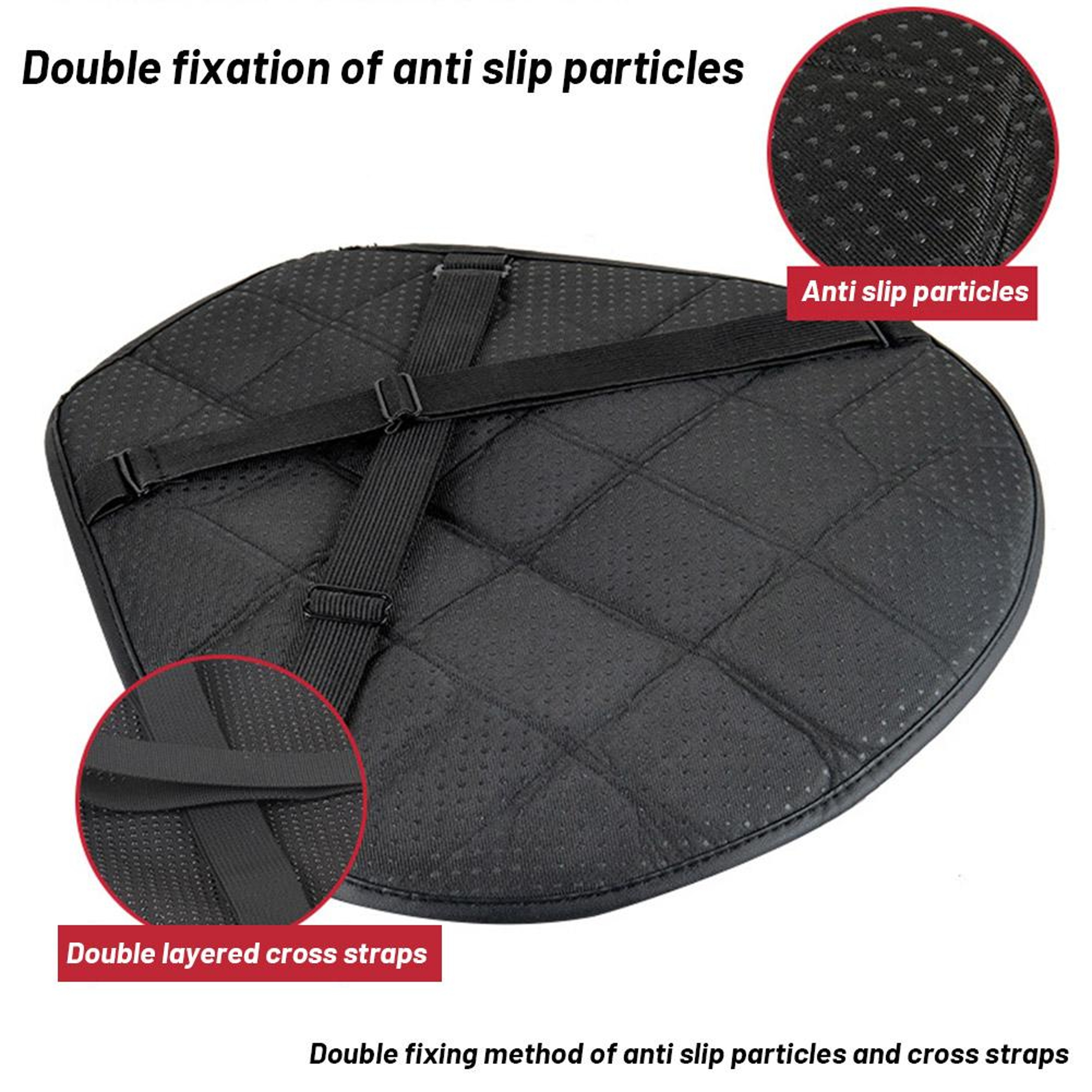Motorcycle Comfort Gel Seat Cushion, Universal Anti Slip Seat Pad, Motorbike Pressure Relief Ride Cover for Long Rides – view 4