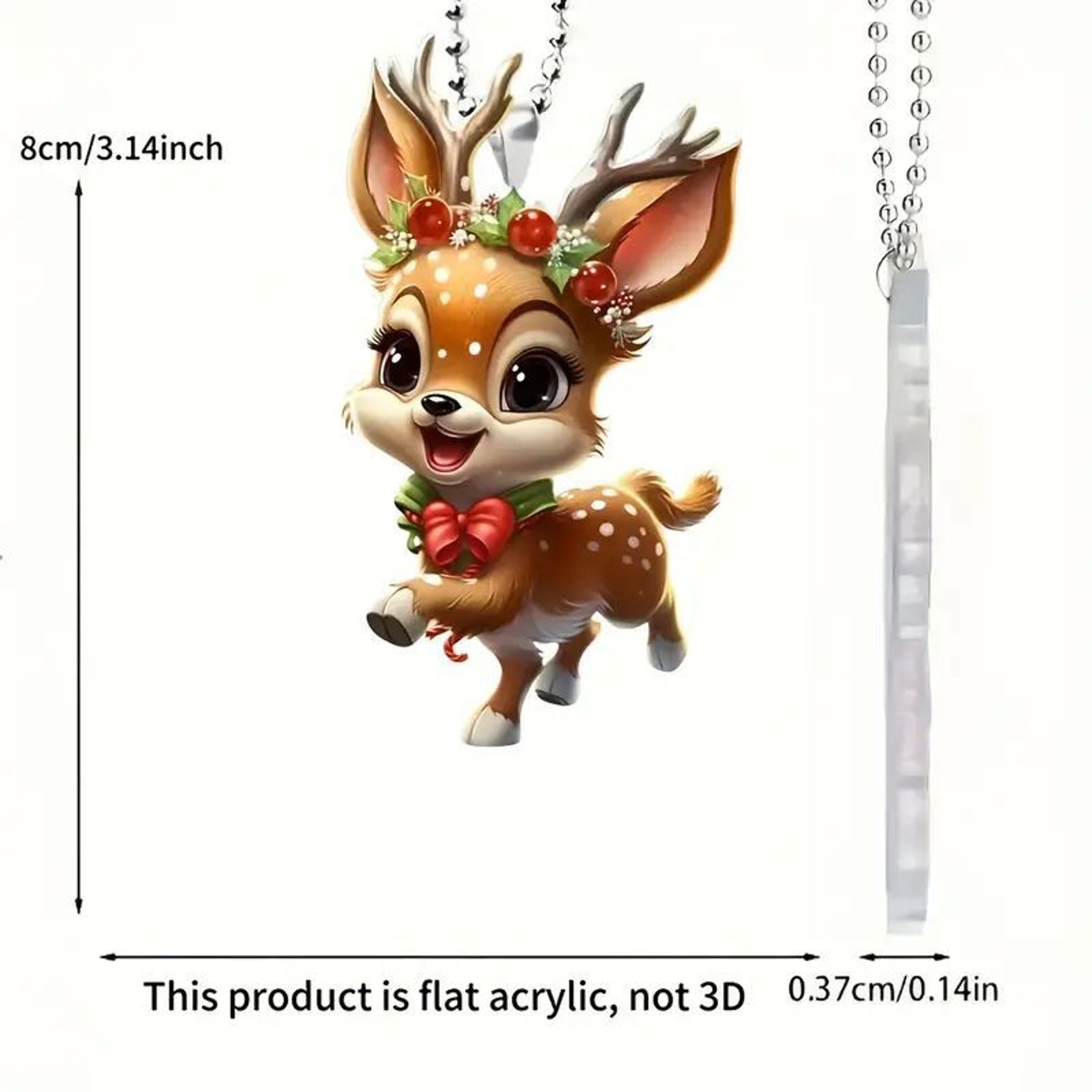 Acrylic Christmas Ornaments Flat Hanging Pendants Xmas Tree Drop Decor Merry Christmas And Happy Ne 6
