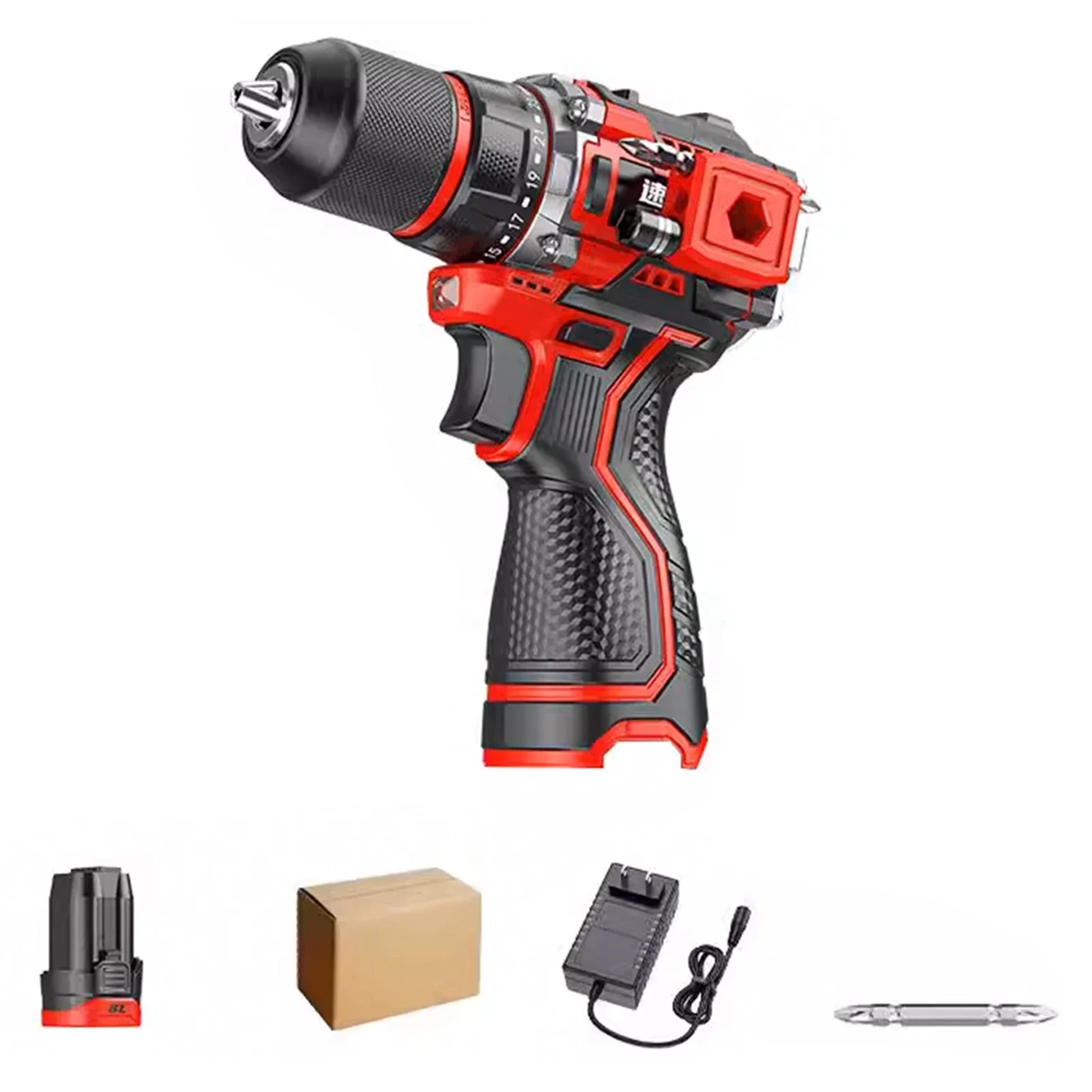 Brushless Electric Drill, Powerful Cordless Impact Driver with Metal Chuck, Drilling and Screwdriving Tools for Home DIY – view 7