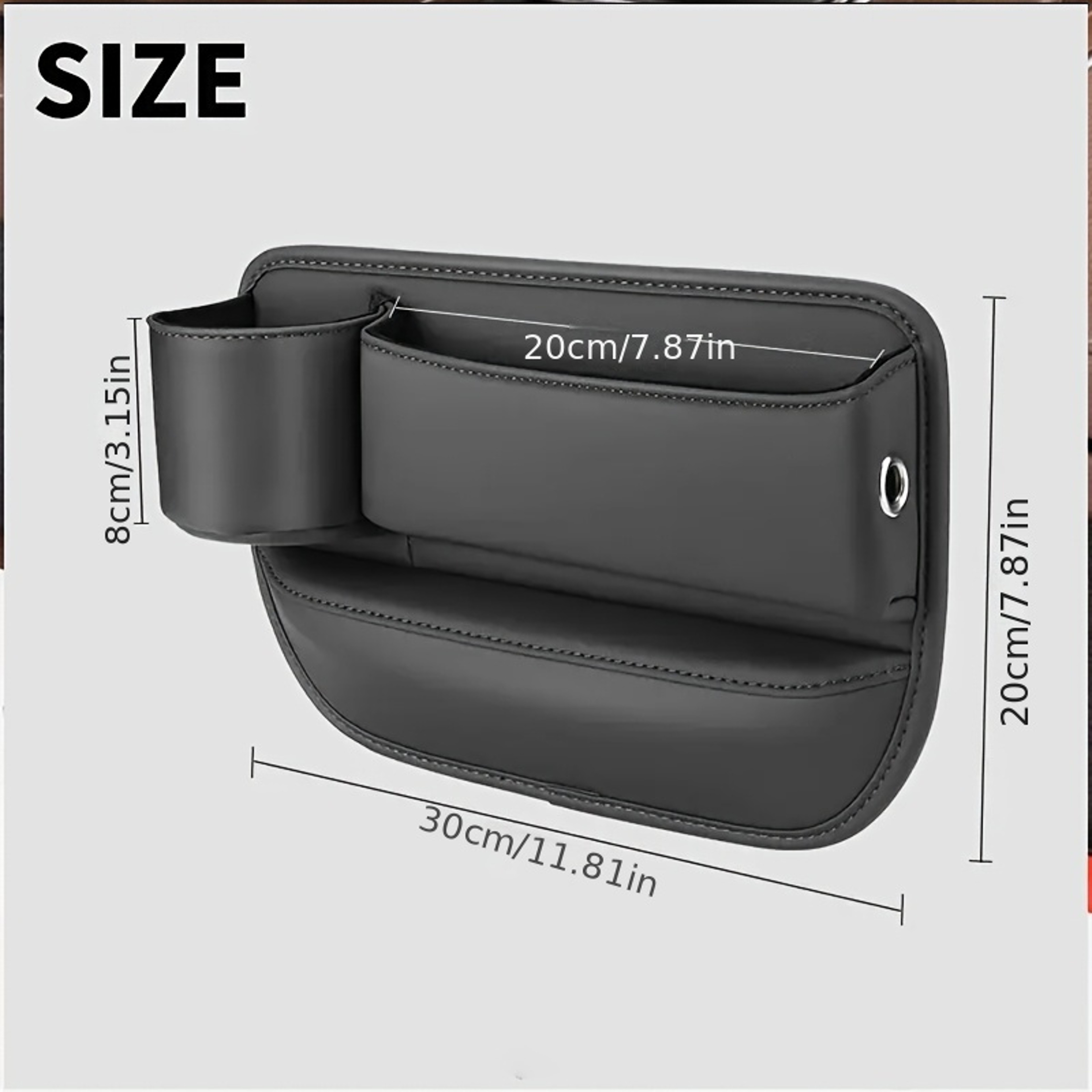 Multifunctional Car Storage Device, Seat Gap Storage Box, Car Seat Cushion, Universal Seat Gap Organizer – view 3