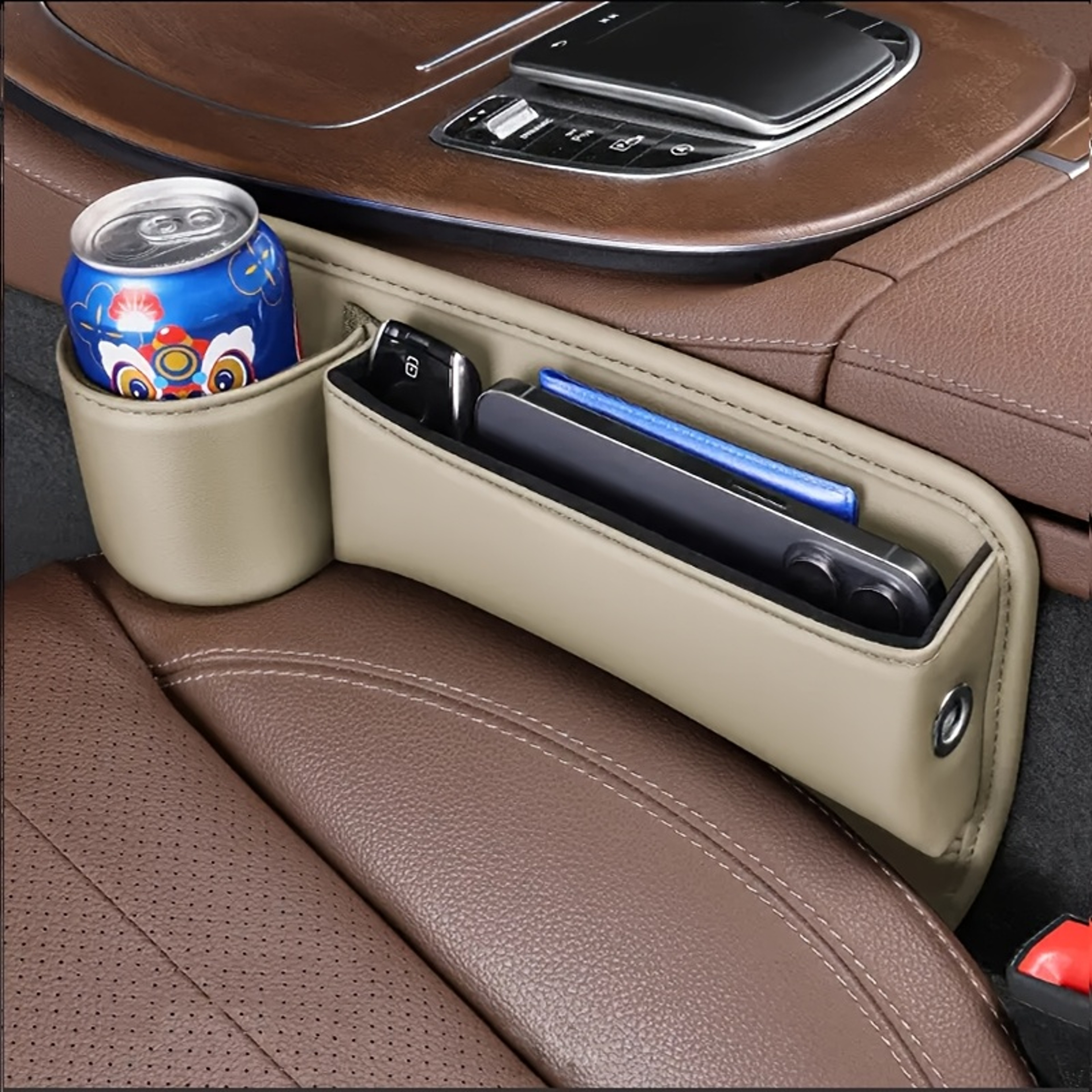 Multifunctional Car Storage Device, Seat Gap Storage Box, Car Seat Cushion, Universal Seat Gap Organizer – view 6