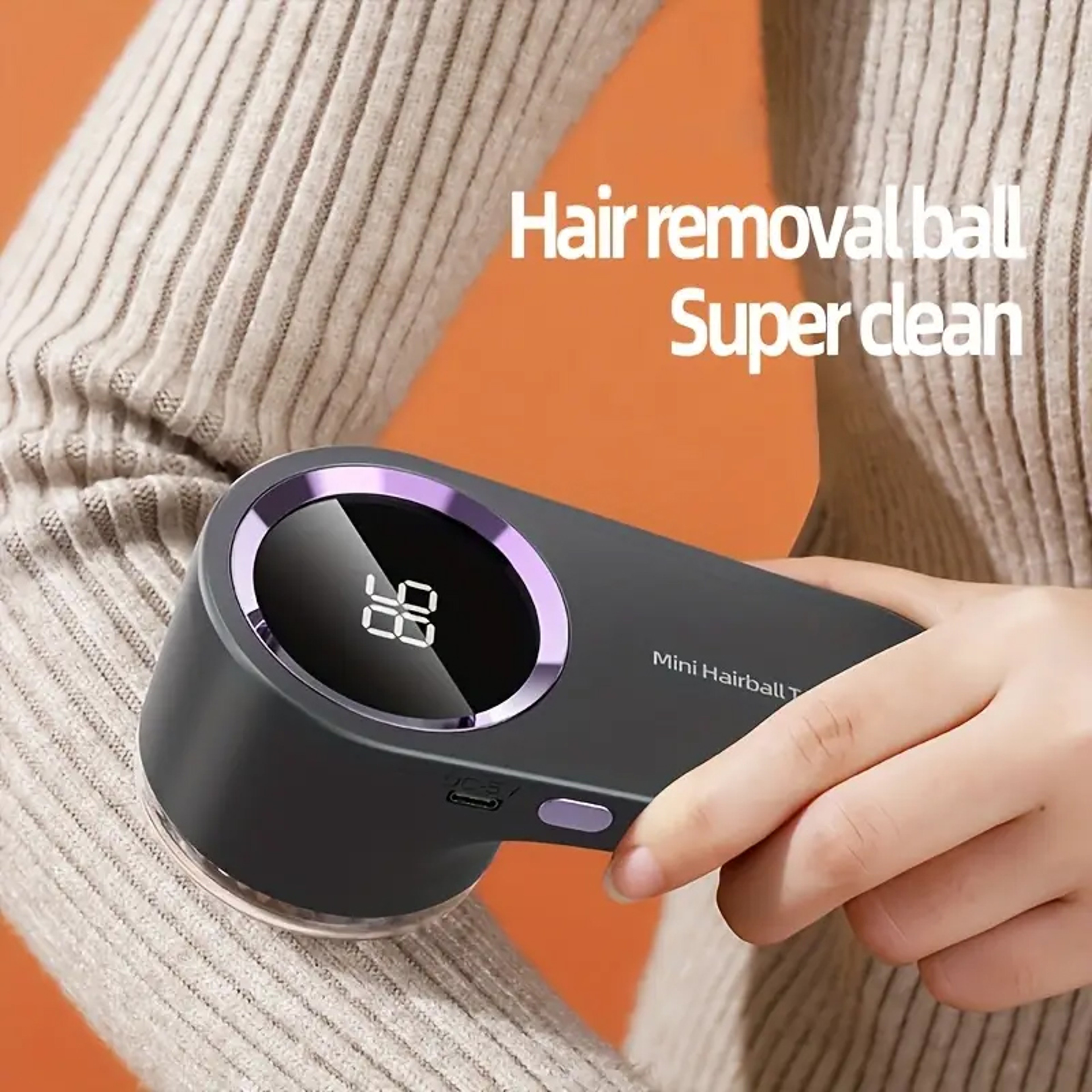 Rechargeable Fabric Shaver, Portable Hair Removal Ball, Clothing Trimmer with Digital Display, Adjustable Modes – view 4