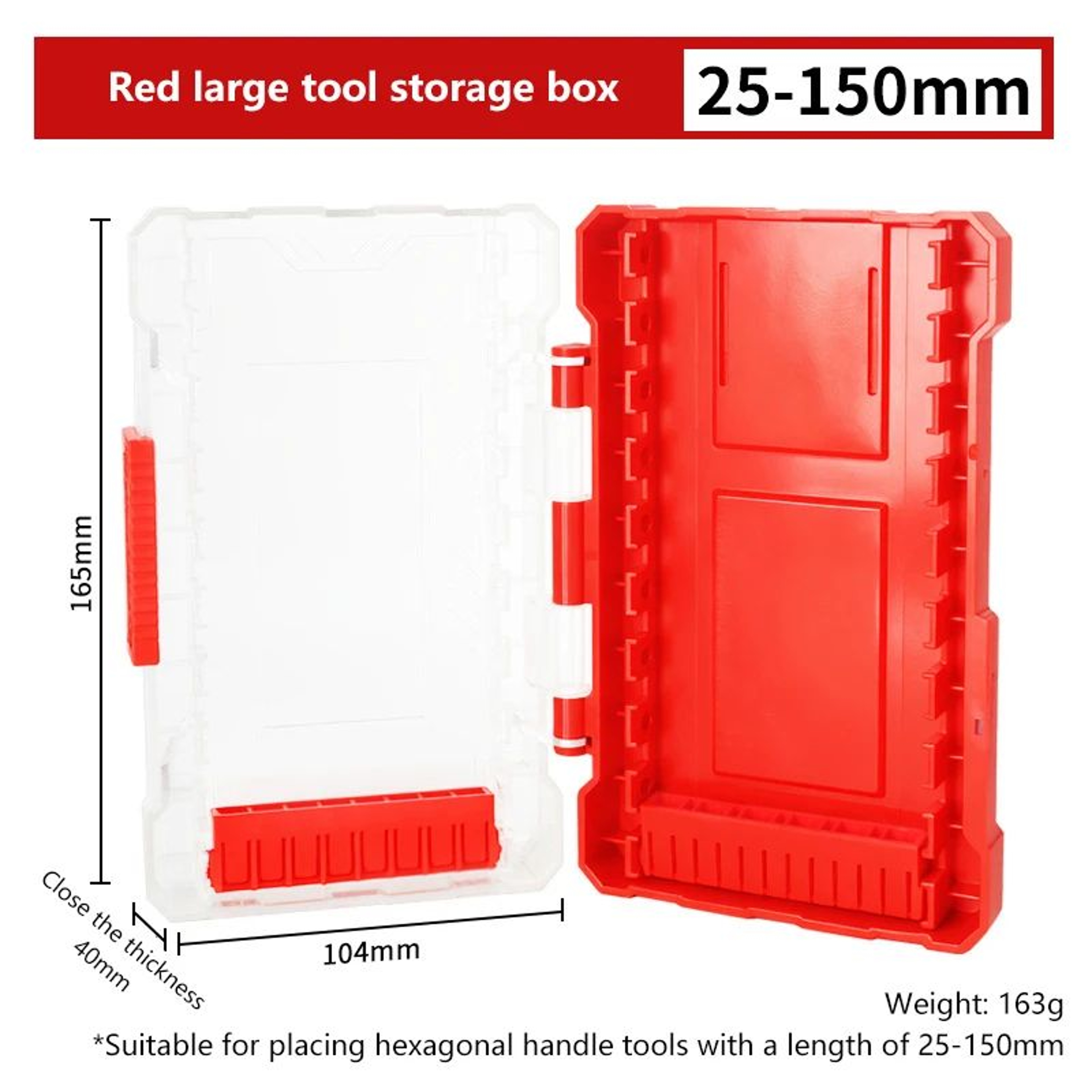 Removable Insert Holder Box, Portable Drill Bit Storage, Screwdriver Bit Organizer Case, Durable Drill Bit Holder – view 10