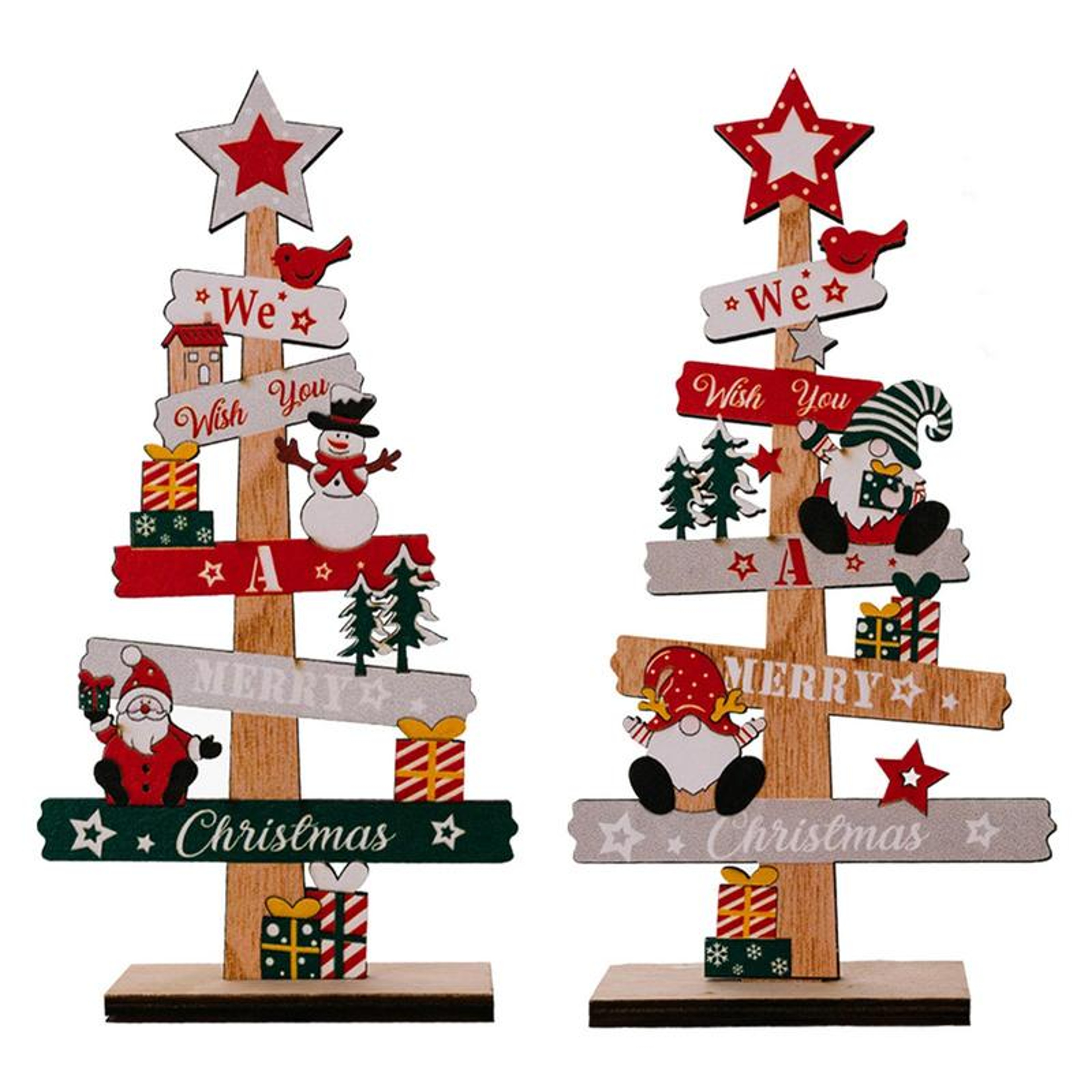 Santa Claus DIY Decoration, Wooden Christmas Signs, Desktop Christmas Tree, Plaque Decoration, New Years Party Gifts – view 1