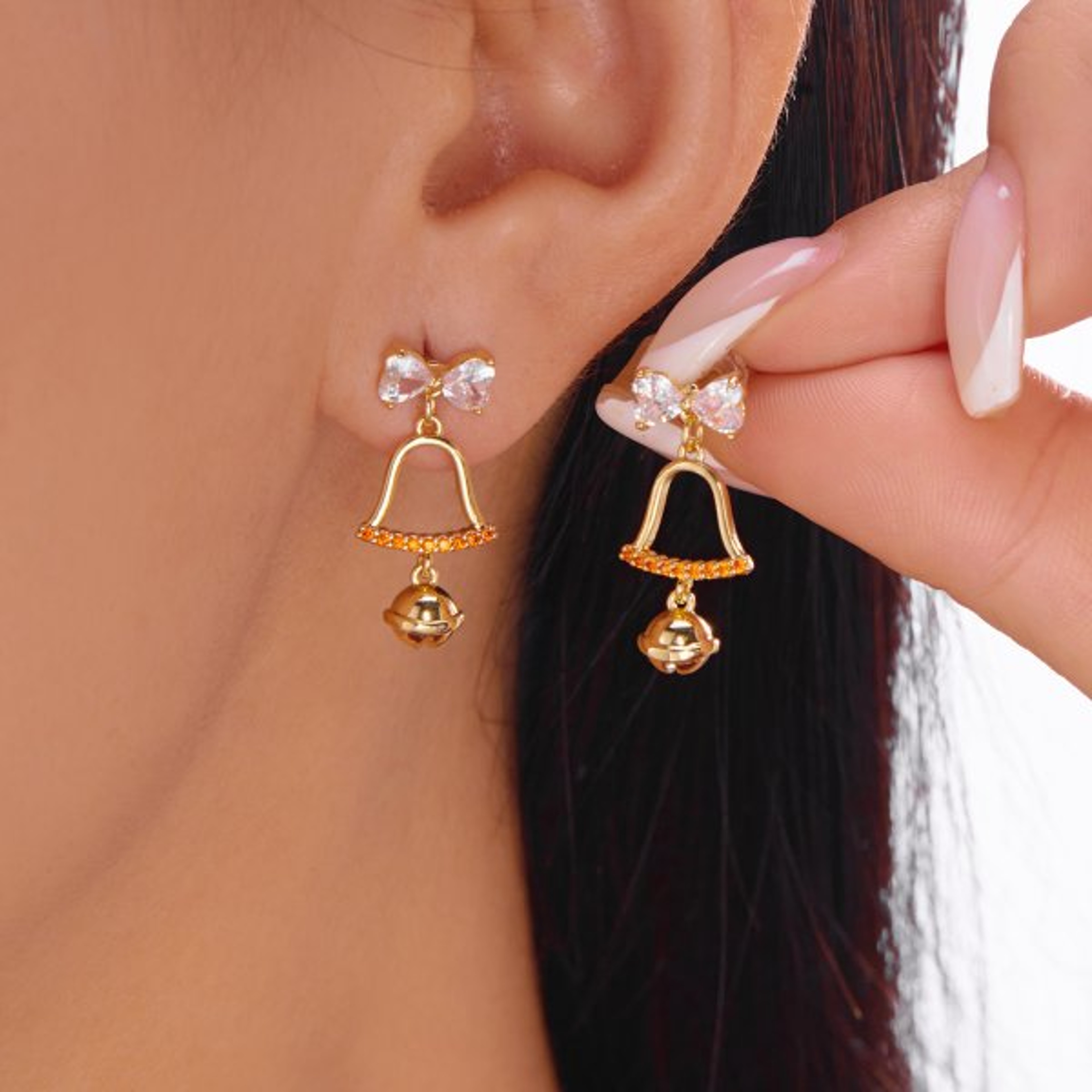 Asymmetrical Christmas Earrings, Santa Claus Snowman, Snowflake Tree, Trendy Earrings for Women, Girls New Year Jewelry – view 29