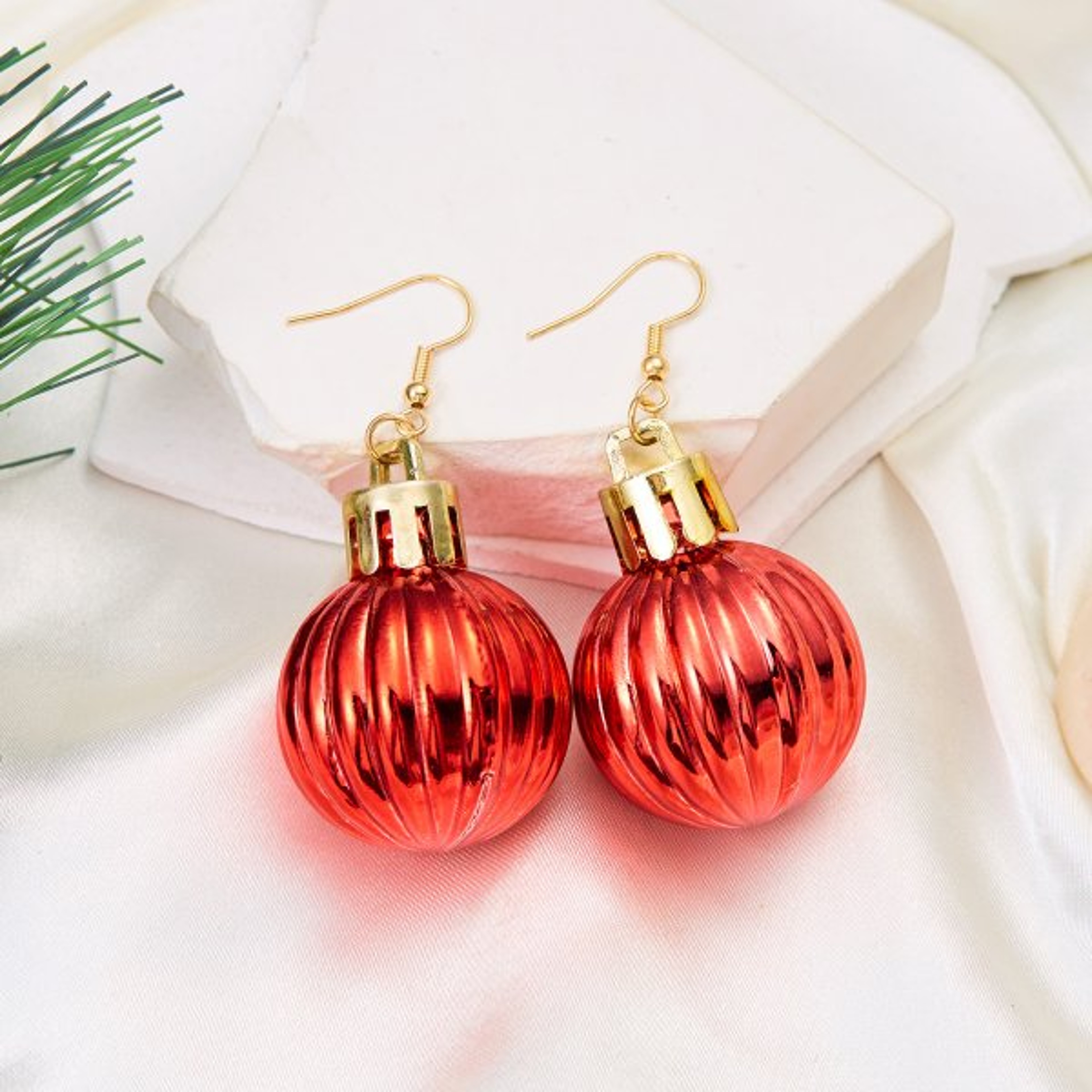 Christmas Snowflake Star Ball Shaped Bulb Earrings Hook For Women Ear Dangle Drop Xmas Fashion Party Jewelry Gift – view 10