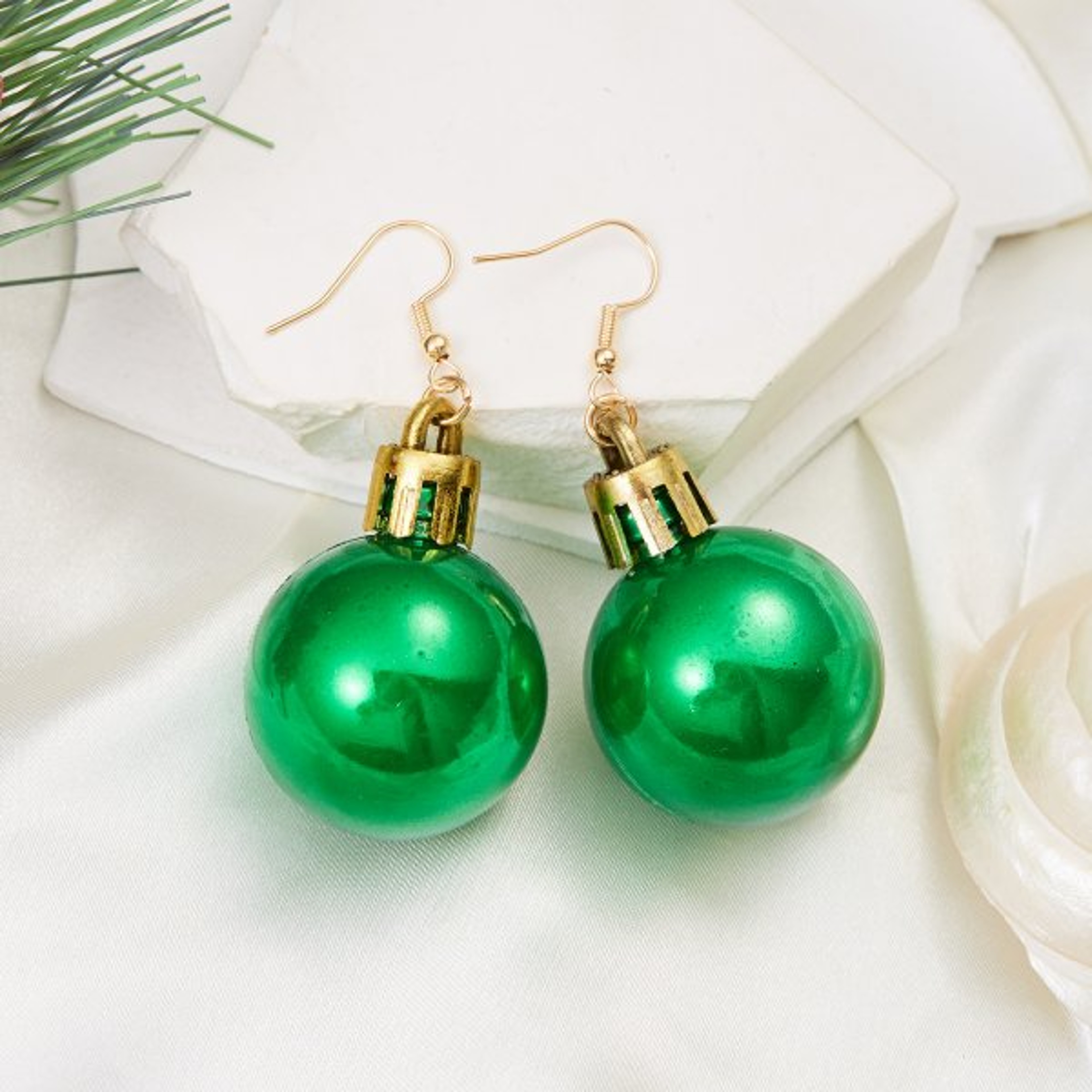 Christmas Snowflake Star Ball Shaped Bulb Earrings Hook For Women Ear Dangle Drop Xmas Fashion Party Jewelry Gift – view 14